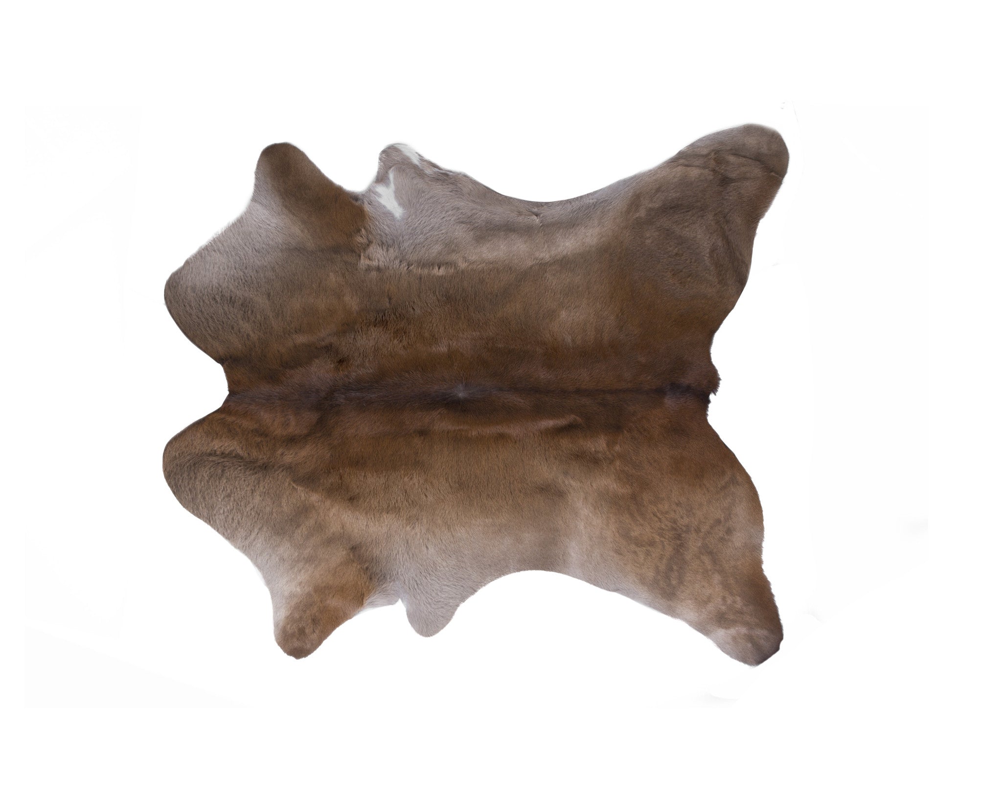 2 X 3 Taupe Genuine Cowhide Hand Knotted Area Rug