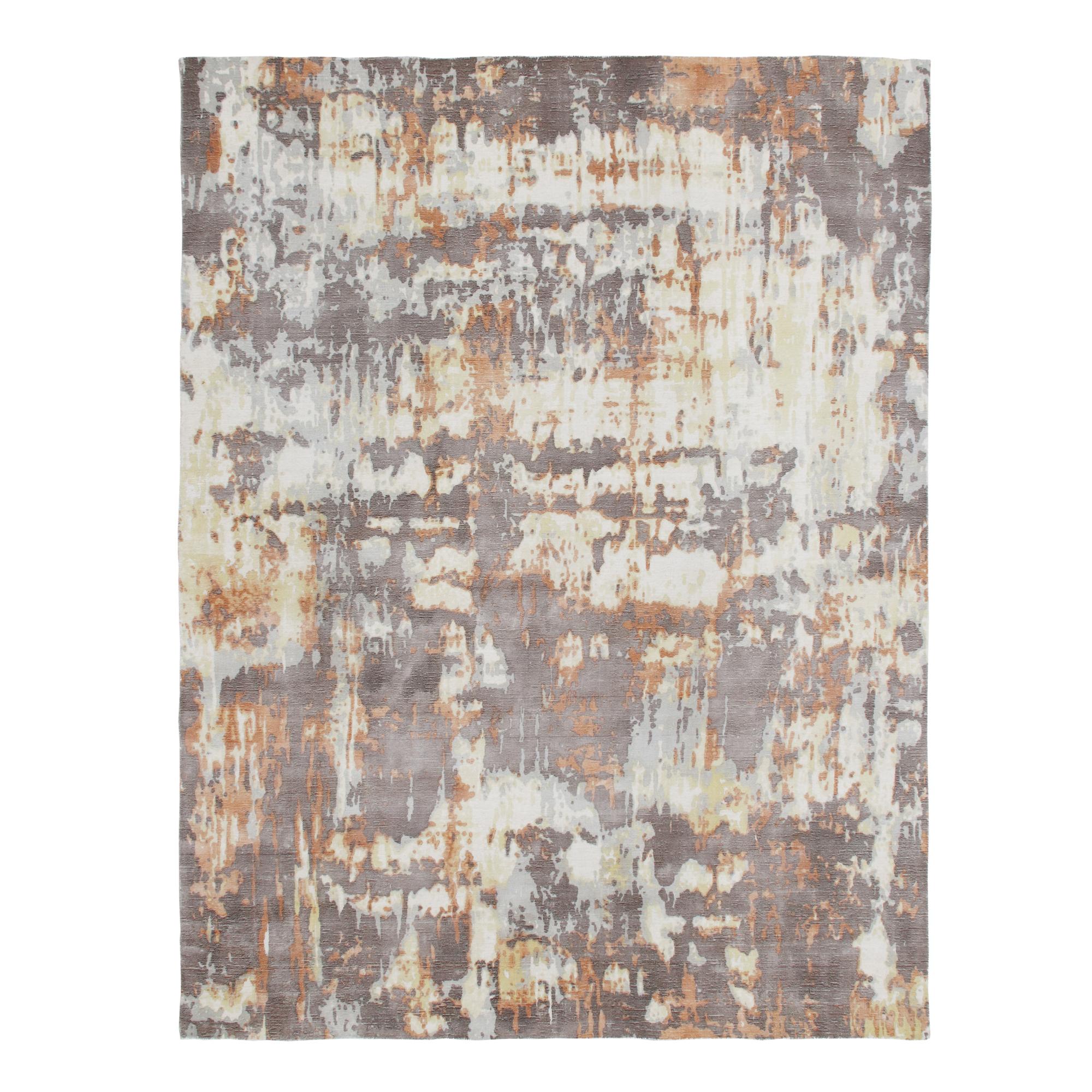 2 X 3 Brown Abstract Hand Loomed Area Rug