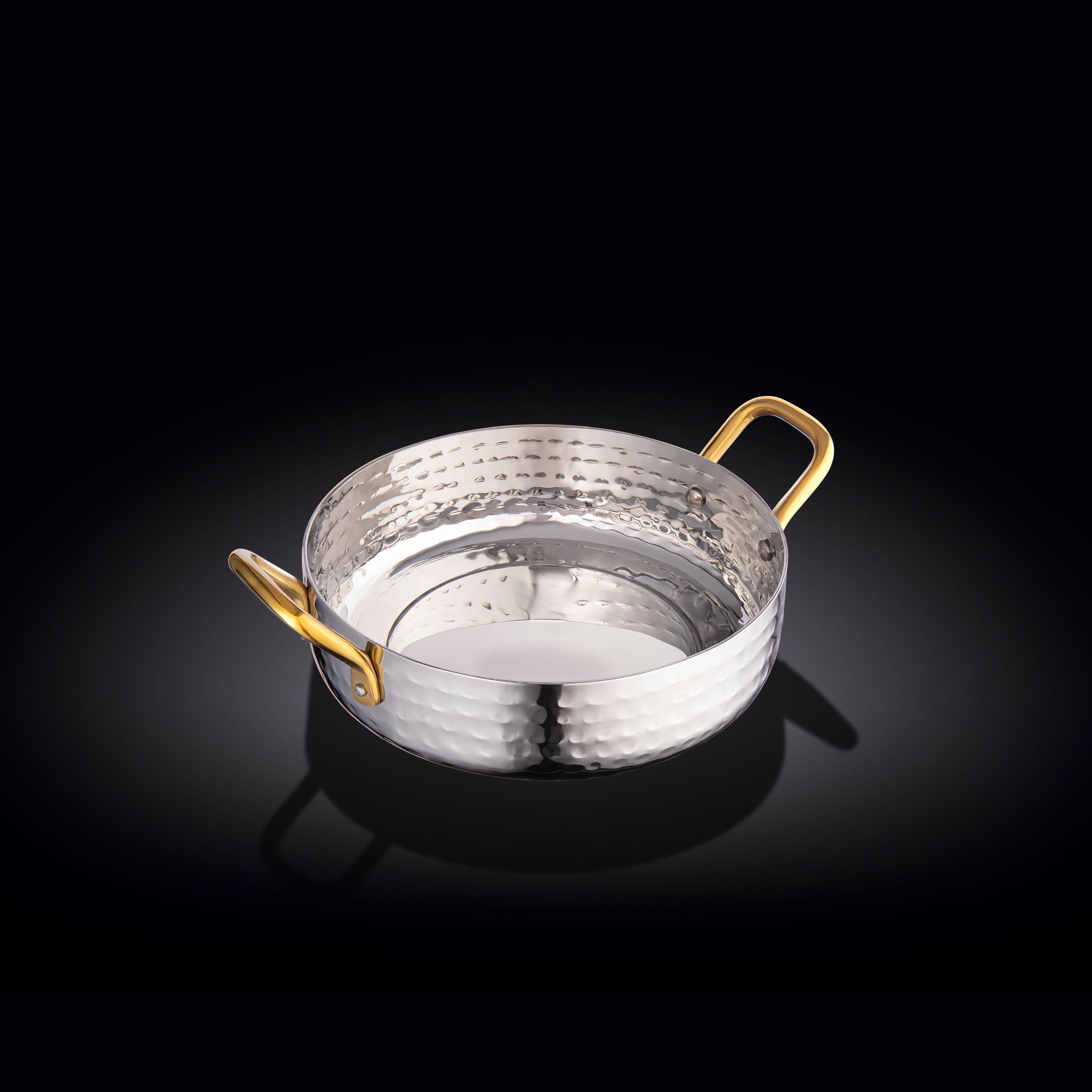 Wilmax Round Fry Pan With 2 Side Gold Handles 5.5" X 1.5" | 14 X 3.8 Cm SKU: Wl‑554102/S