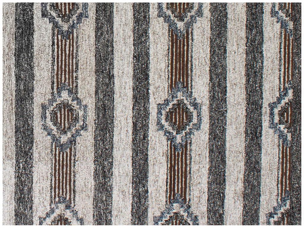 5 X 8 Beige Abstract Geometric Hand Tufted Non Skid Area Rug