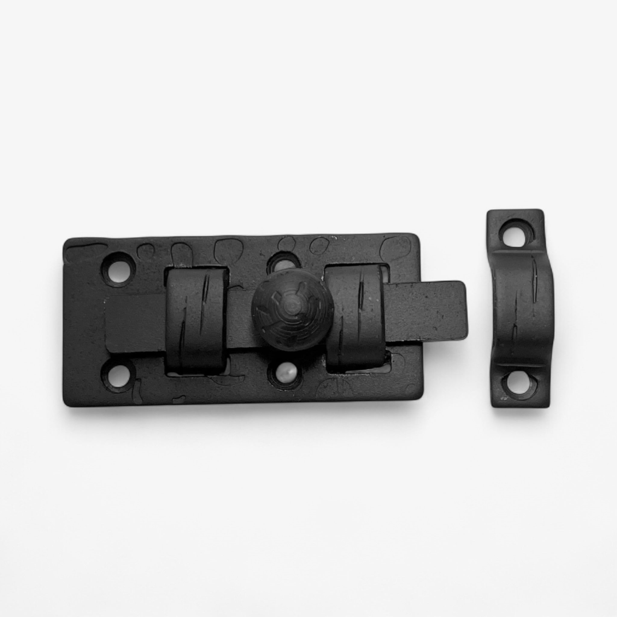 Rustic Iron Slide Bolt Latch, Vintage Door Hardware Lock