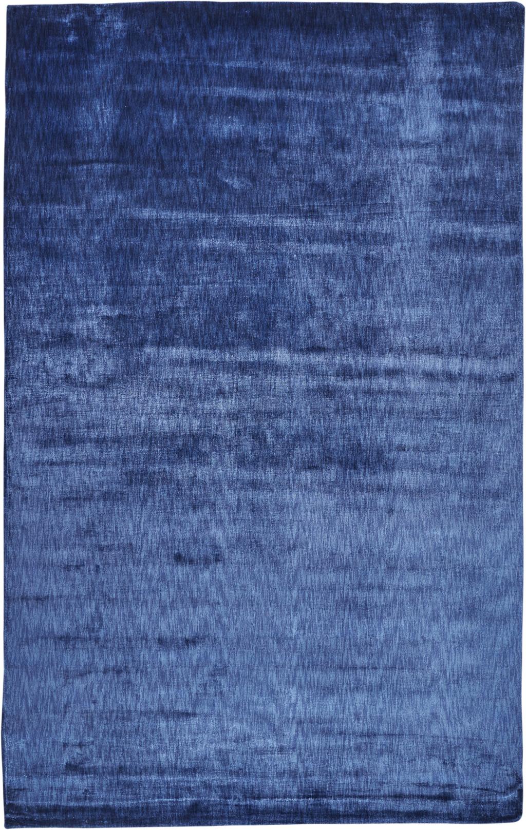 6 X 9 Blue Chevron Hand Woven Area Rug