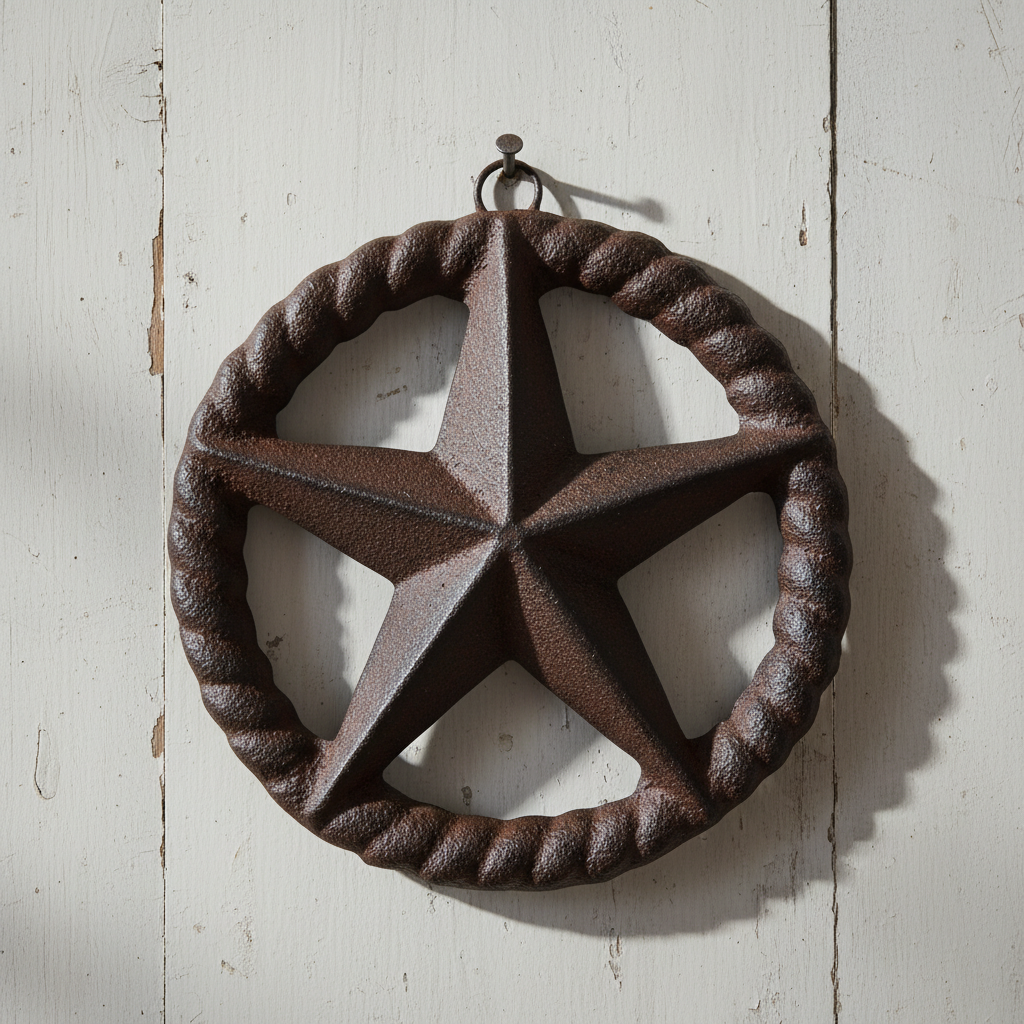 Roped Cast Iron Star - Western Rustic Wall Decor