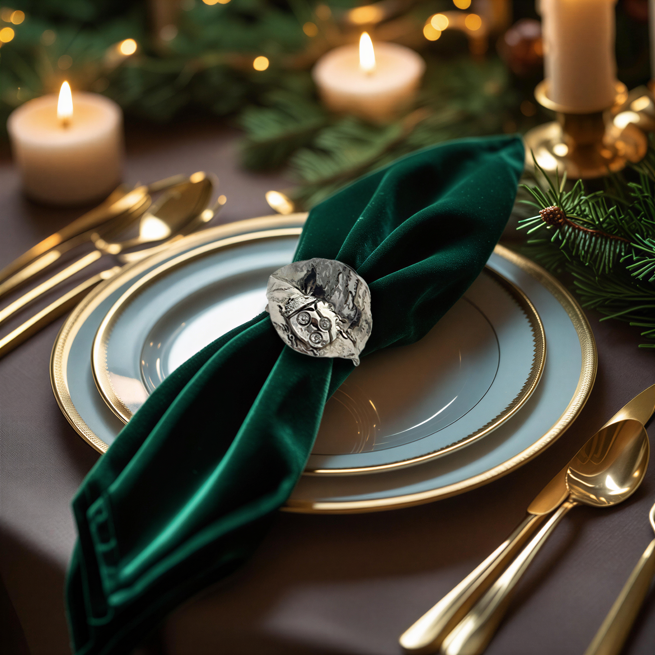 Gold Leaf Napkin Rings – Elegant Rust Resistant Table Decor Rings for Dining