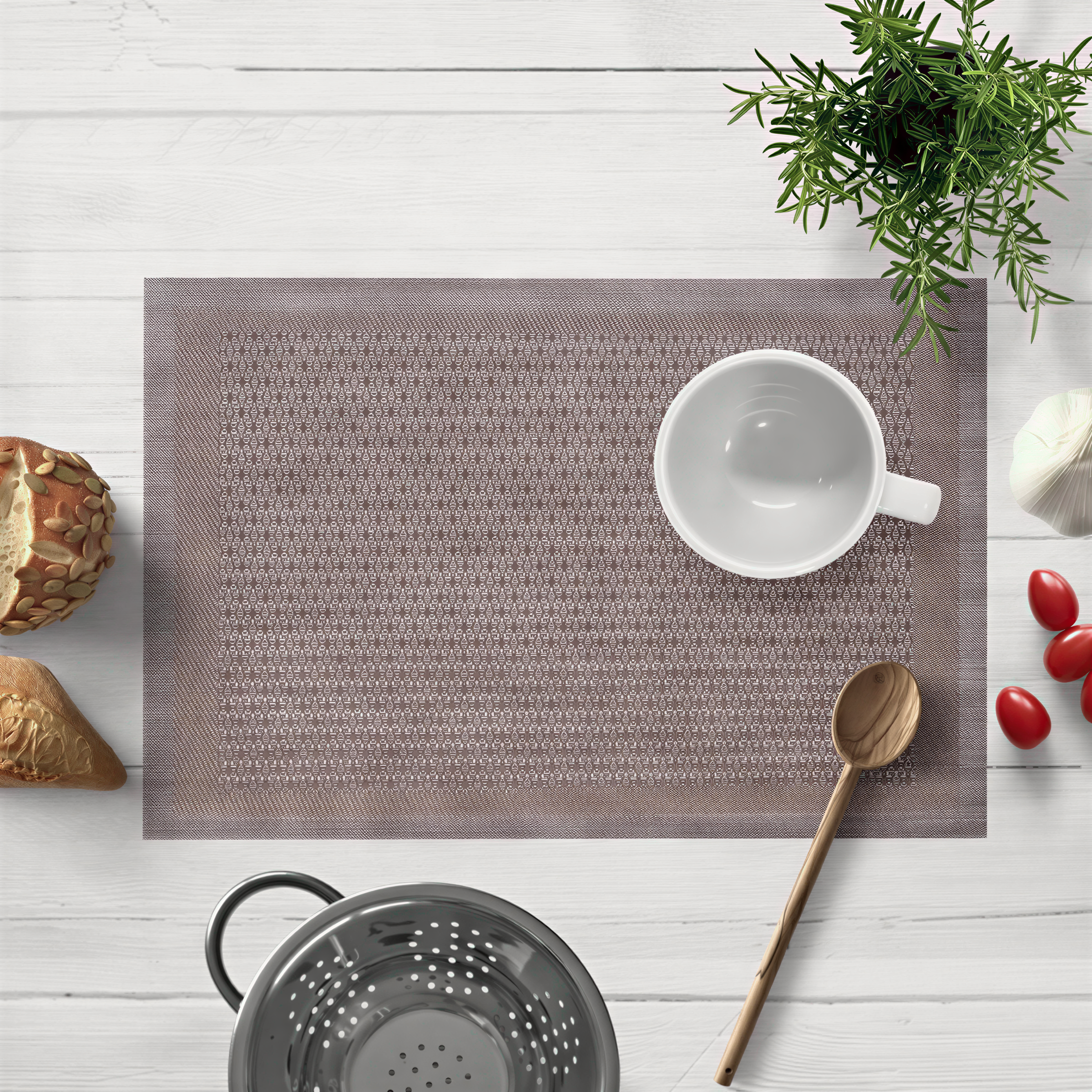 Vinyl Placemats - Heat Resistant, Scratch Resistant Table Protectors for Kitchen Decor