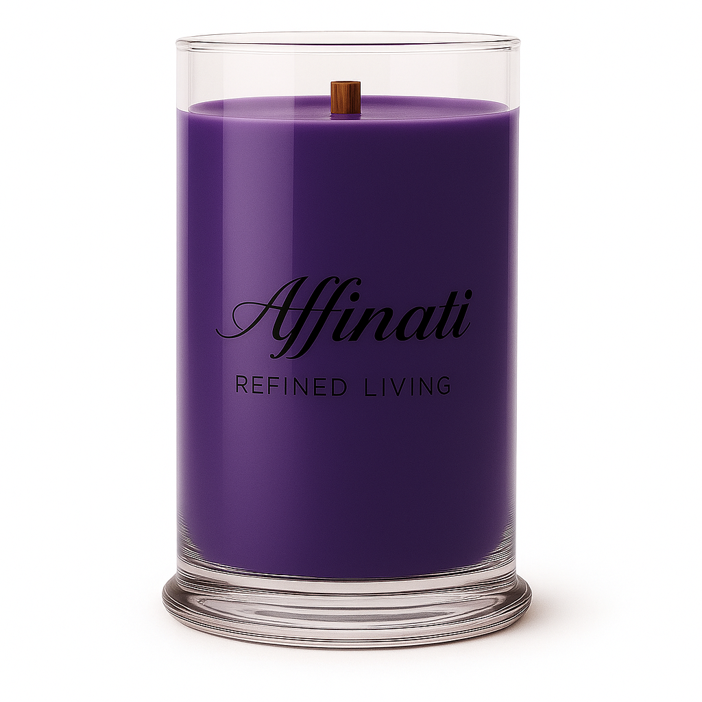 Lavender Kiss Wooden Wick Candle – Luxury 21 oz Soy Blend | Affinati