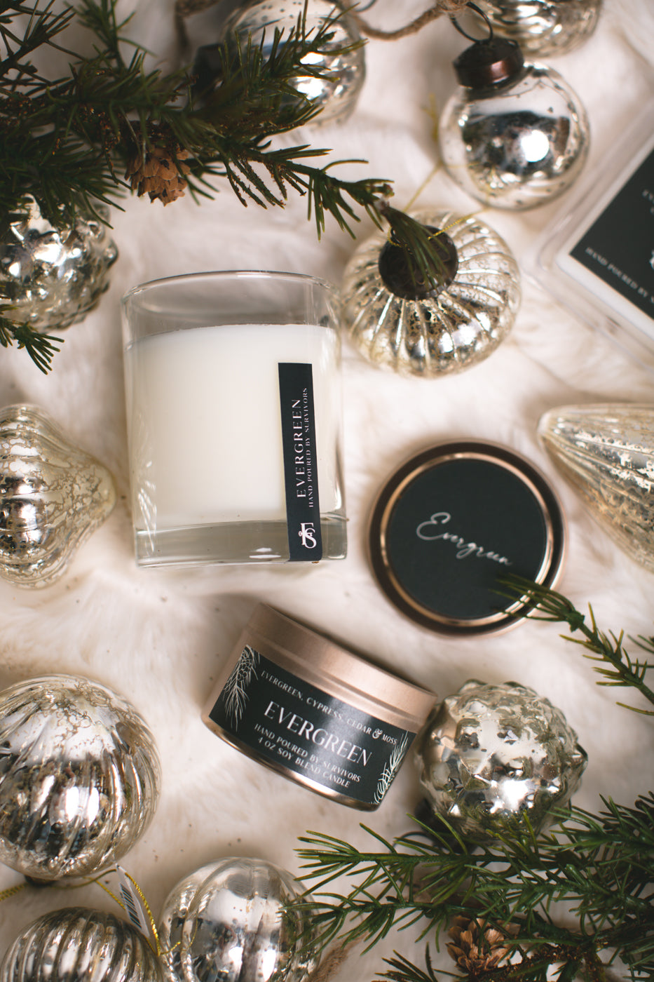 Evergreen Wooden Wick Candle