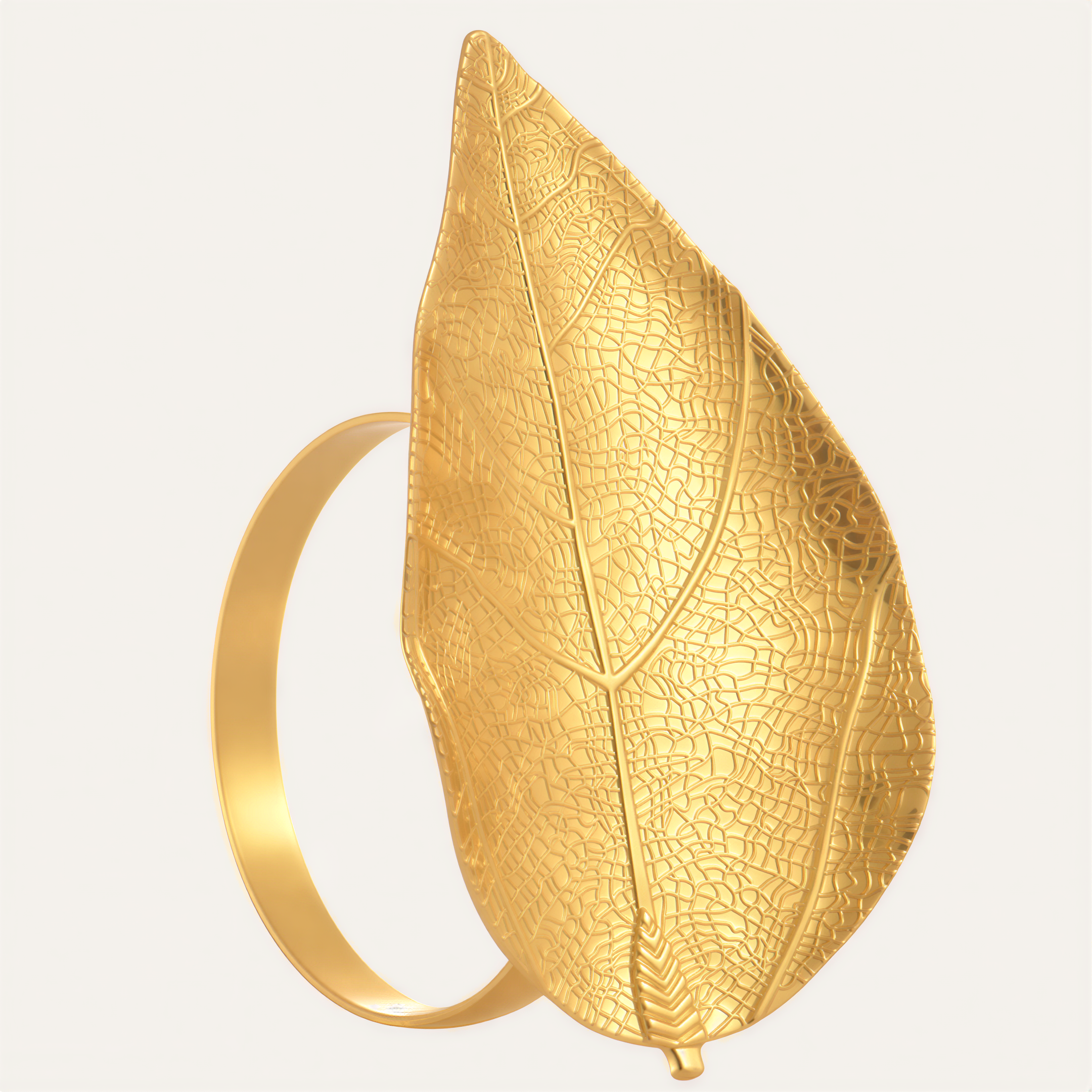 Gold Leaf Napkin Rings – Elegant Leaf Design Table Decor for Dining