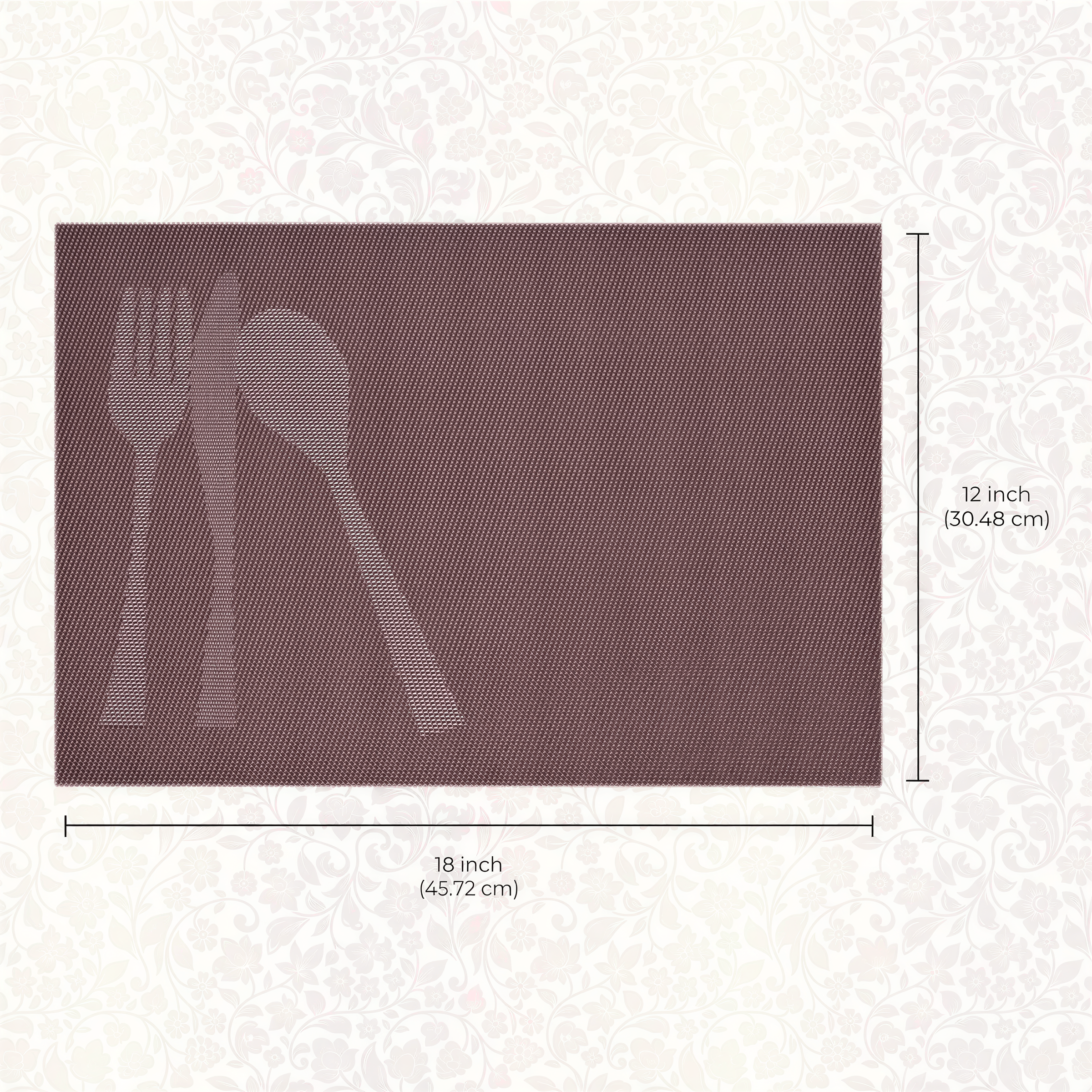 Vinyl Placemats – Cambridge Brown Heat Resistant Non Slip Table Protectors