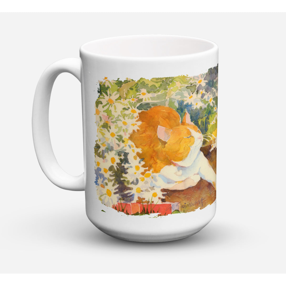 'Caroline's Treasures 6030CM15 Cat Dishwasher Safe Microwavable Ceramic Coffee Mug, 15 oz, Multicolor''