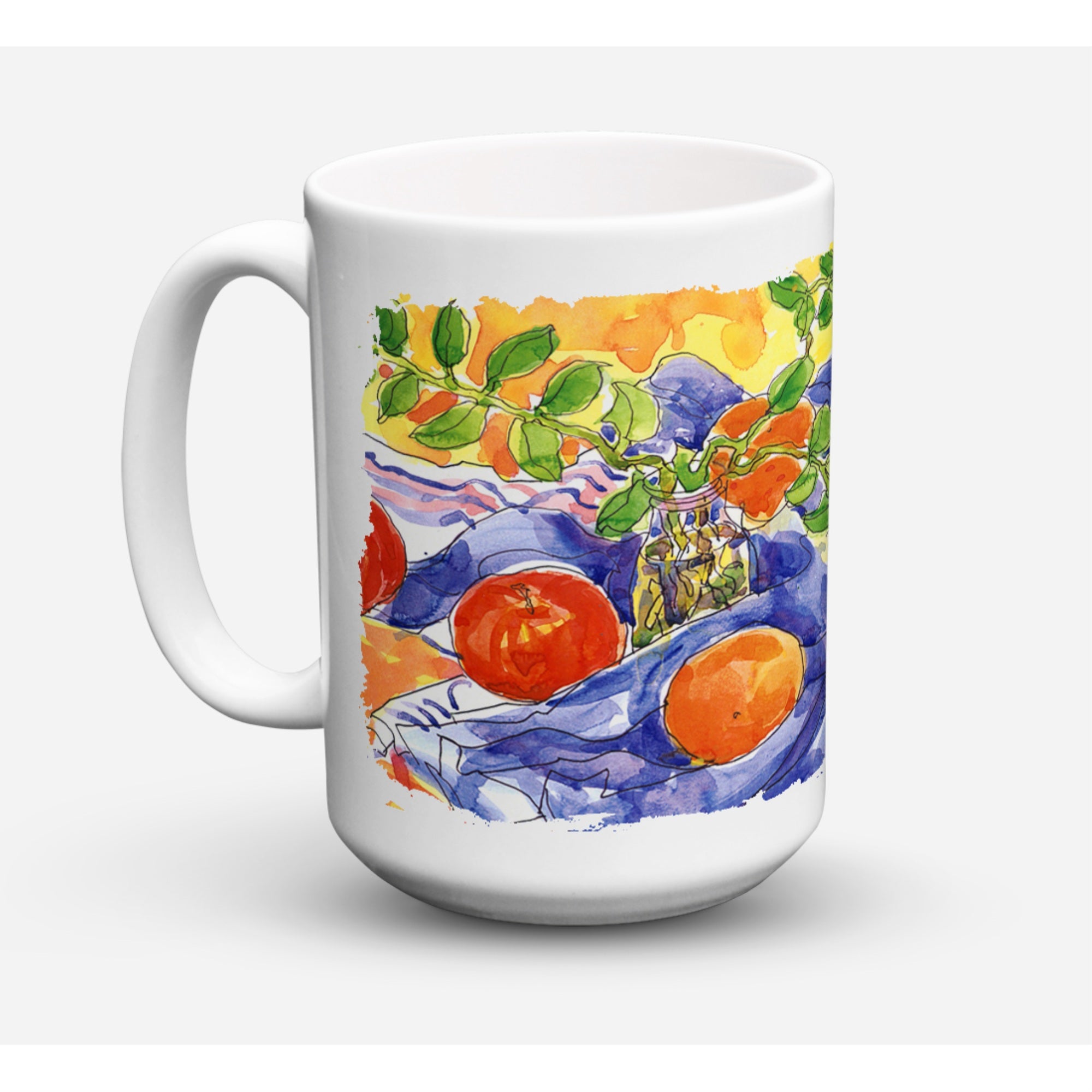 Carolines Treasures 6047CM15 Apples Dishwasher Safe Microwavable Ceramic Coffee Mug 15 oz Multicolor