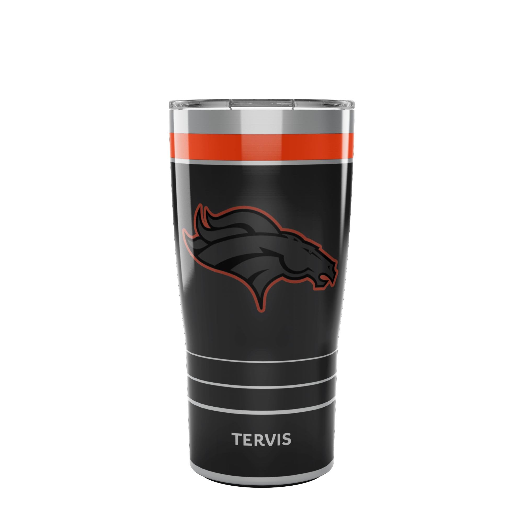 Tervis Traveler NFL Denver Broncos  Night Game Triple Insulated Tumbler Travel Cup Keeps Drinks Cold & Hot, 20oz, Stainless Ste