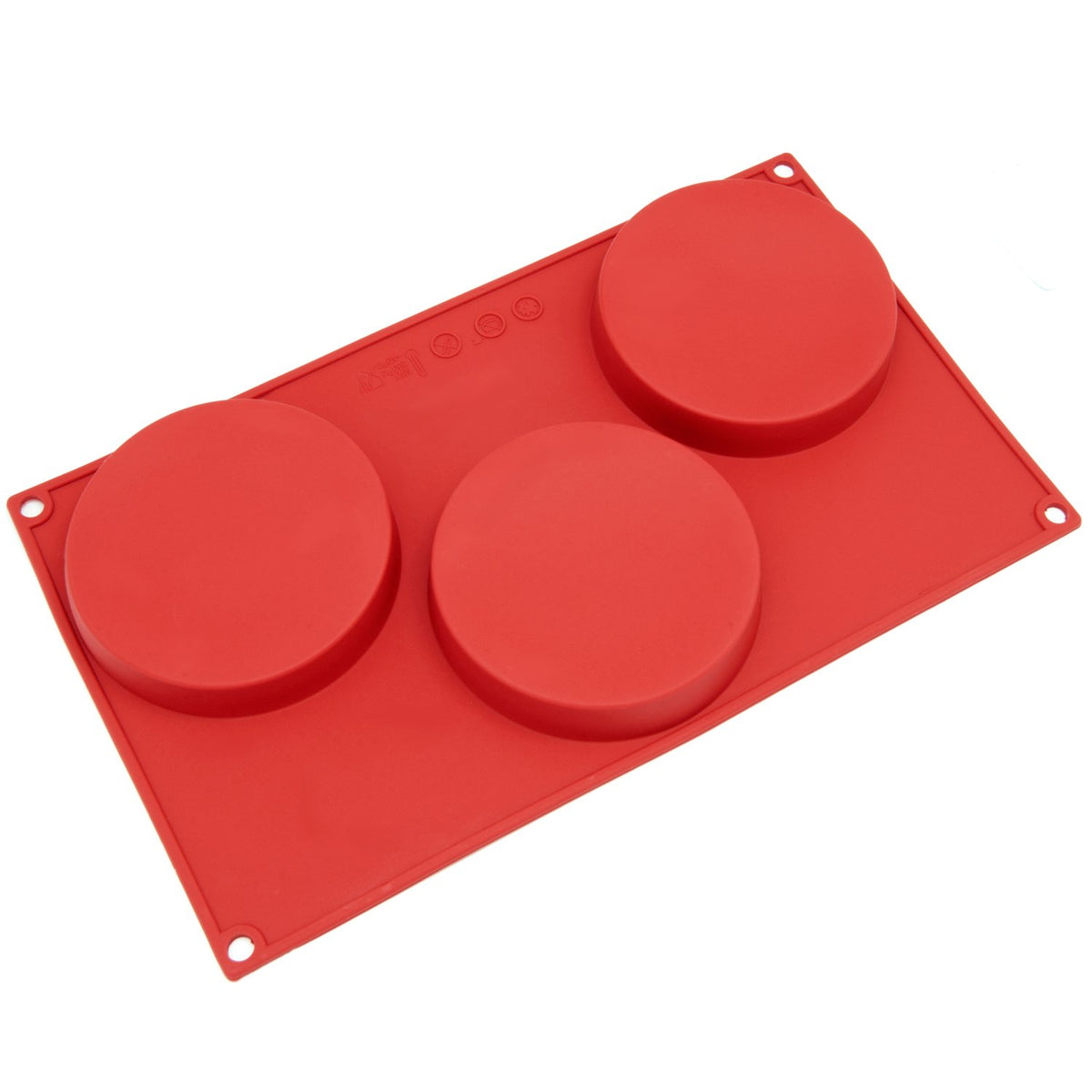Silicone Molds [Coaster, 3 Cup] Cupcake Baking Pan - Free Paper Muffin Cups - Non Stick, Bpa Free, 100% Silicon & Dishwasher Saf