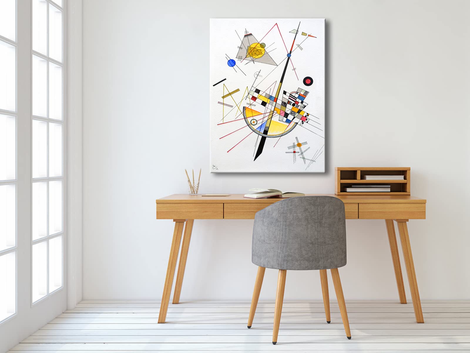 Wieco Art Canvas Prints Large Delicate Tension #85, 1923 By Wassily Kandinsky Abstract Classic Art Reproductions Canvas Wall Art
