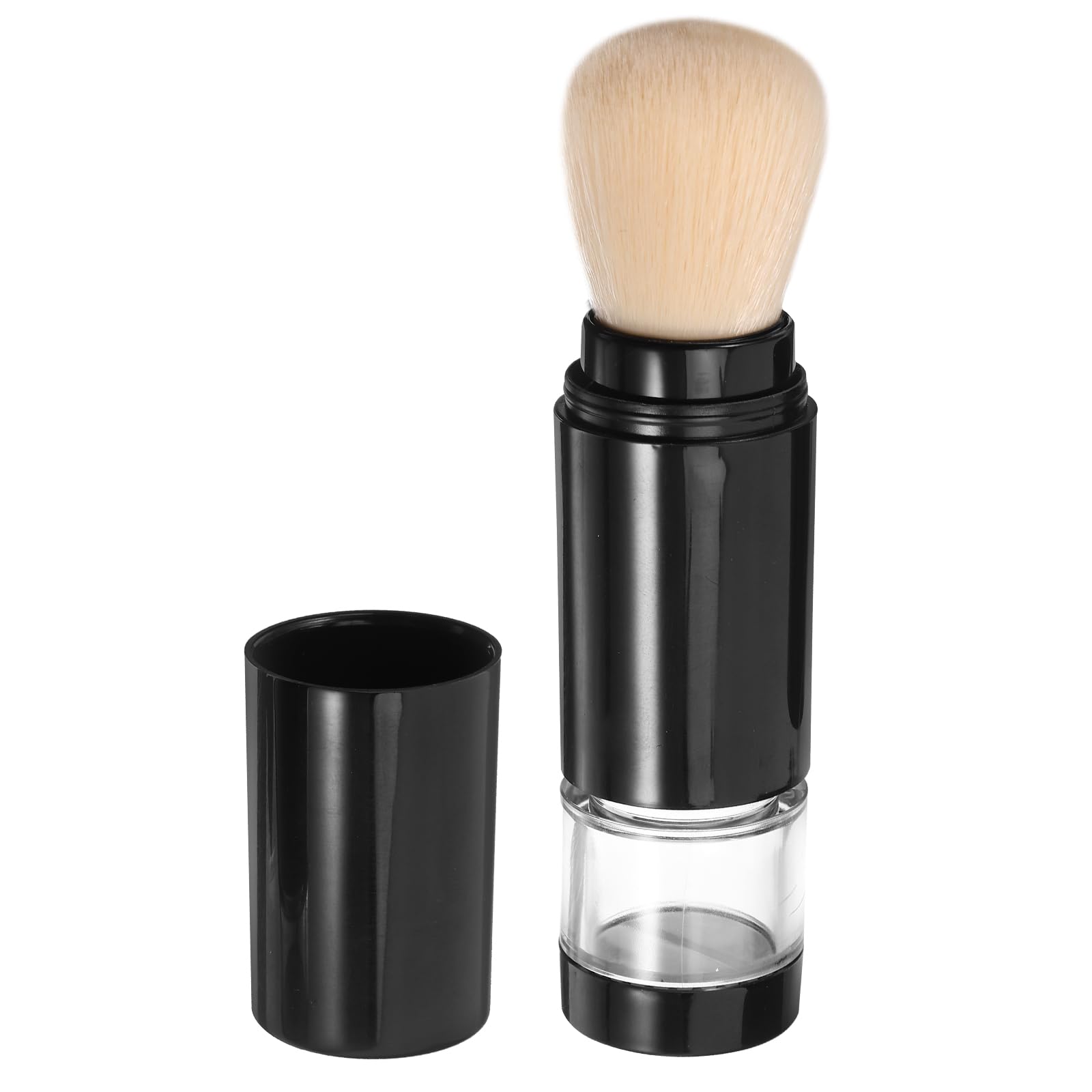 Beavorty Retractable Makeup Brush with Refillable Loose Powder Bottle Compact Powder Spray Applicator for Foundation Blush Conto