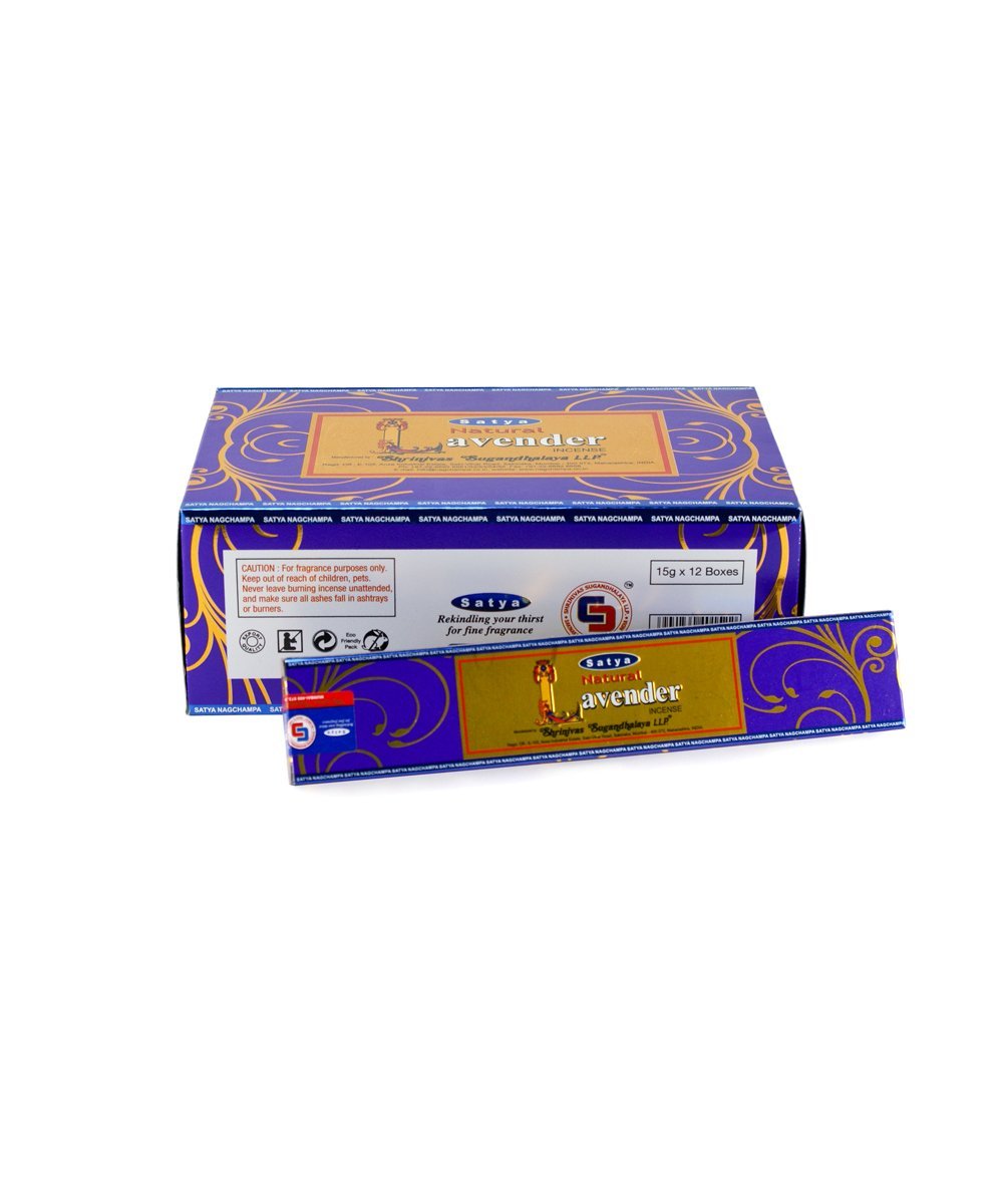 Satya Natural Lavender Incense sticks, 12 Pack