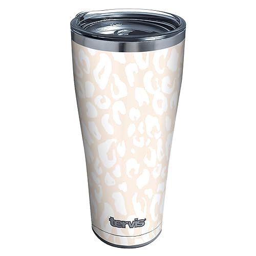 Tervis Triple Walled Leopard Frost Animal Print Insulated Tumbler Cup Keeps Drinks Cold & Hot  30oz  Stainless Steel