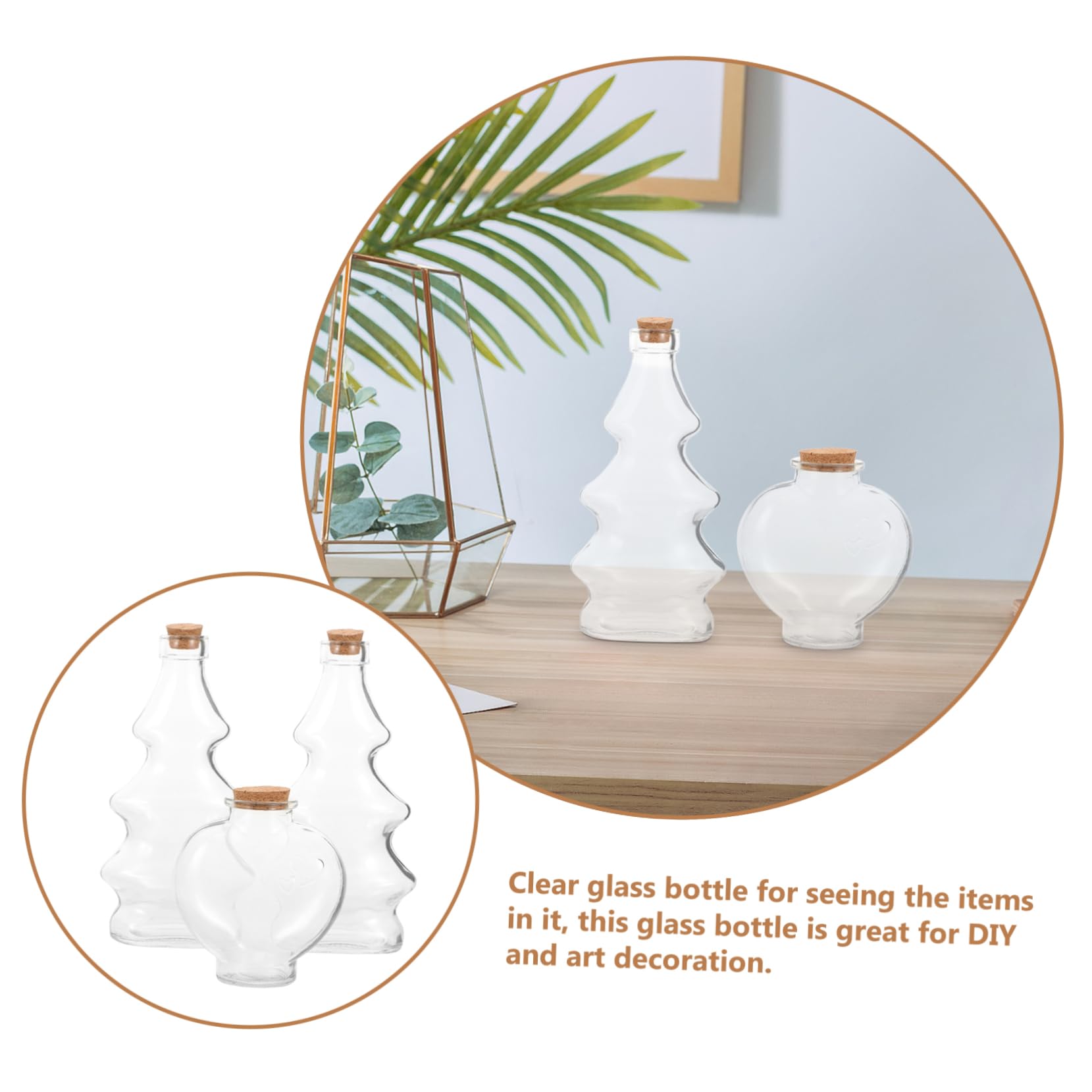 PRETYZOOM Apothecary Bottles Sand Ceremony Set 3pcs Glass Drift Bottles Wedding Ceremony Sets for Keepsake