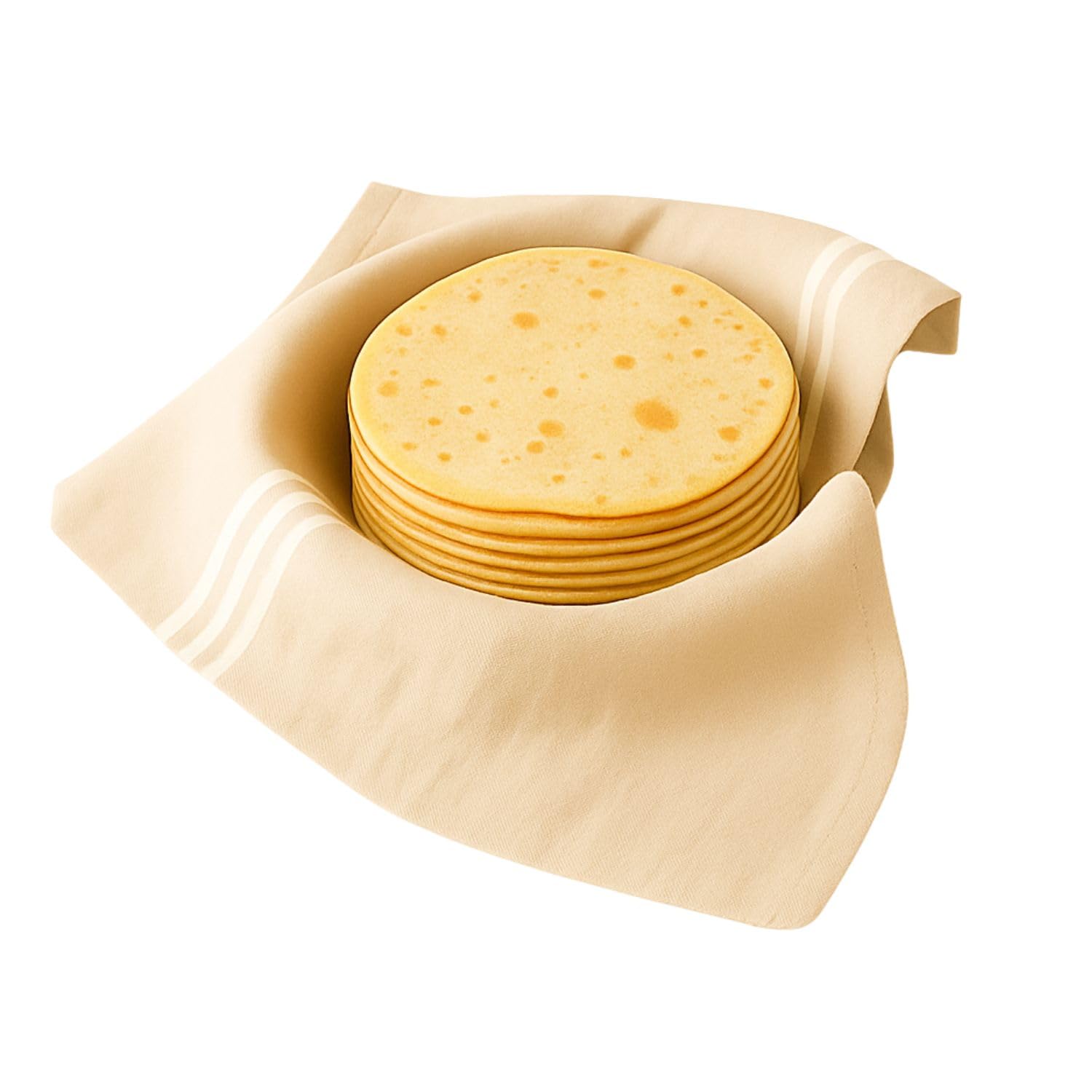 Vrde Cotton Roti Cover (15X15 Inch) - Set Of 5 | Chapati Wrap, Roti Cloth, Paratha Cover | Handloom Cotton Cloth For Kitchen, Ho