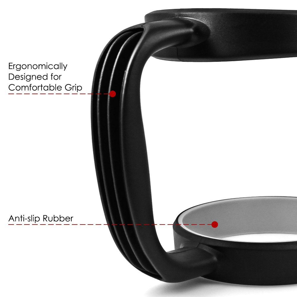 3 Pack 30Oz Tumbler Handles, Danzix Mug Handle Or Cup Holder Replacement- Black, Pink,Blue