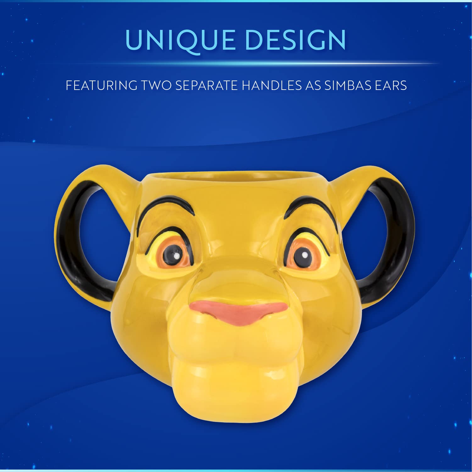 Paladone Simba Lion King Shaped Mug | Novelty Oversized Coffee Tea Ceramic Cup | Unique & Super Fun Way Of Drinking Your Favouri