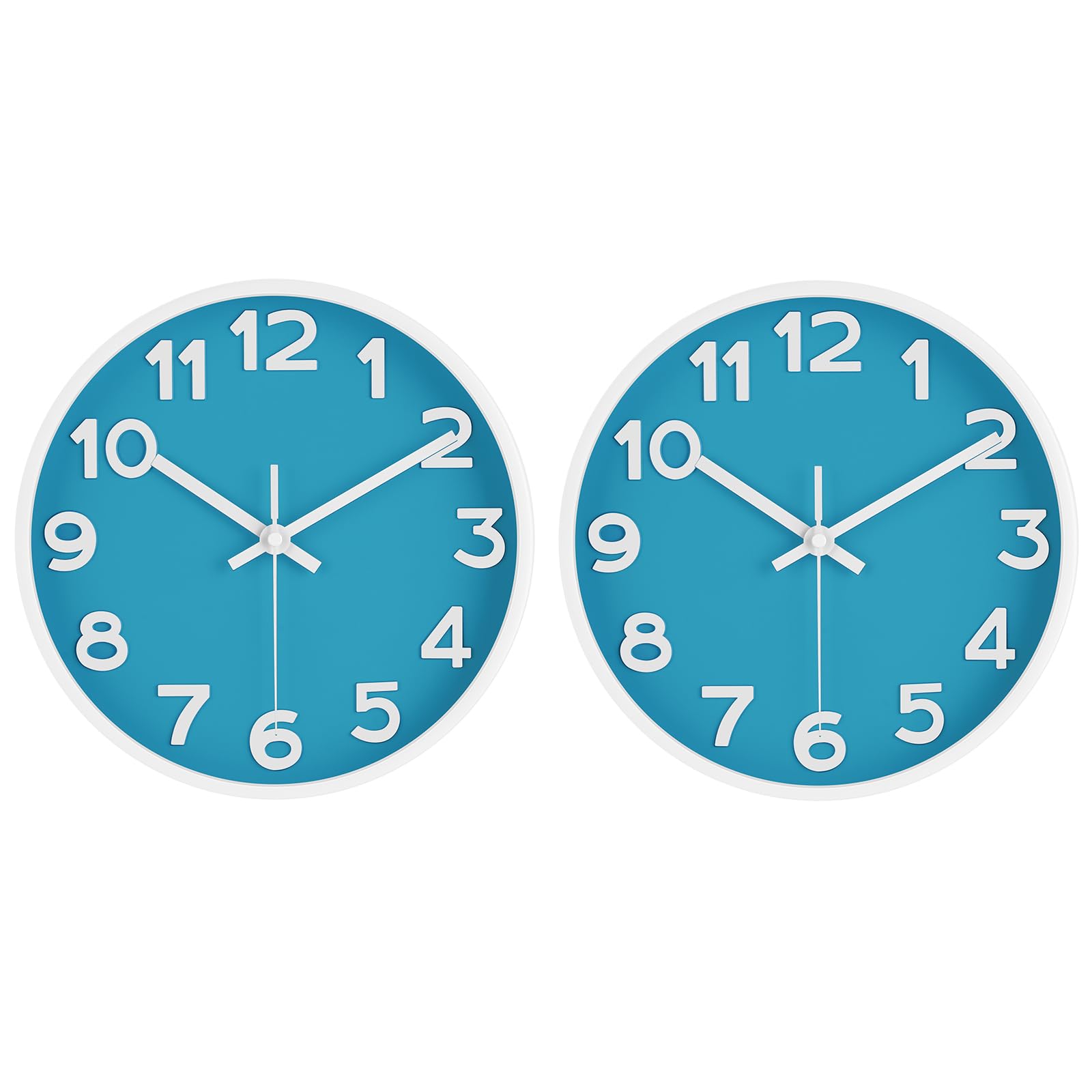 Hippih Wall Clock 2 Pack Blue