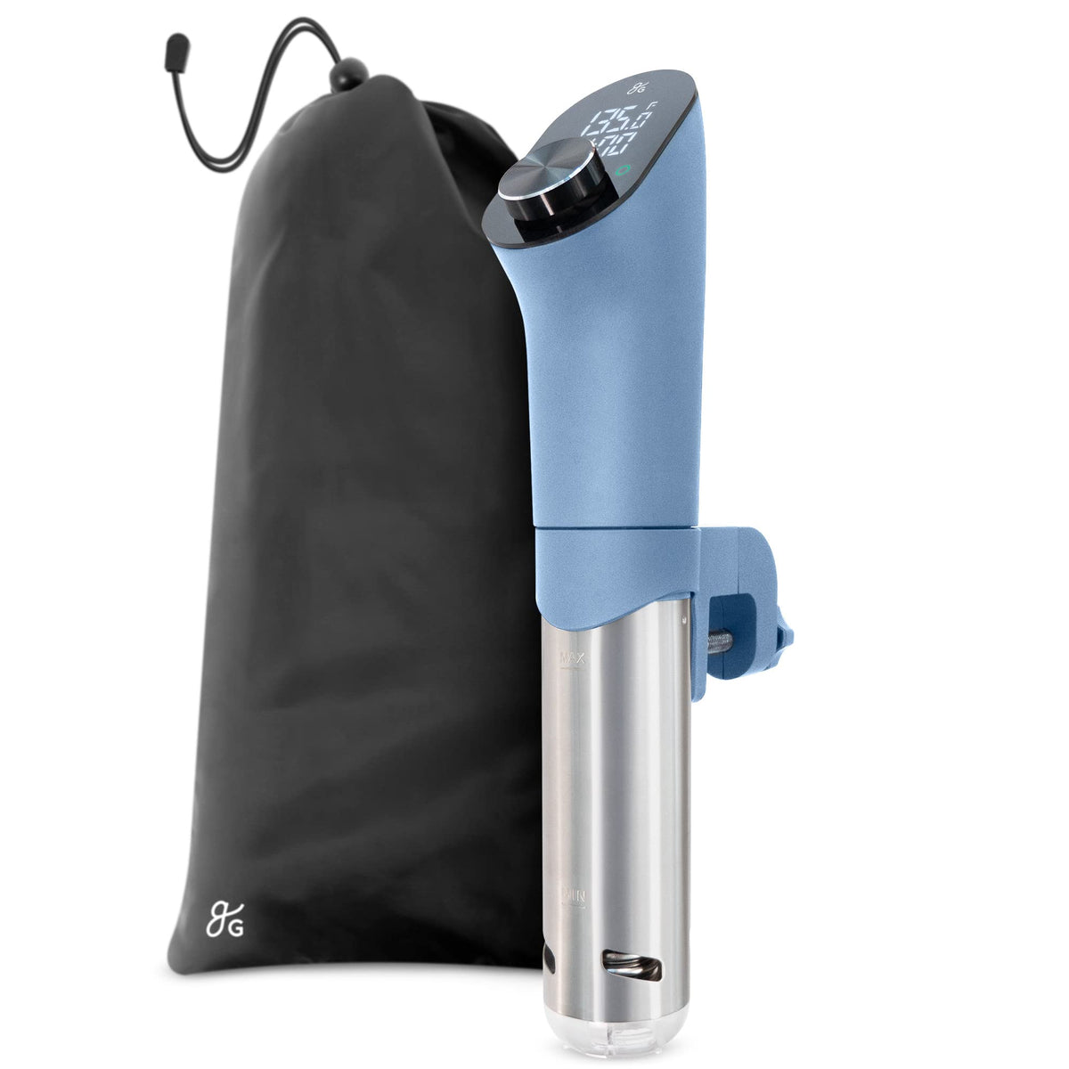Greater Goods Kitchen Sous Vide Precision Cooker With Ultra Quiet Immersion Circulator, Designed In St. Louis (Stone Blue) - Fat