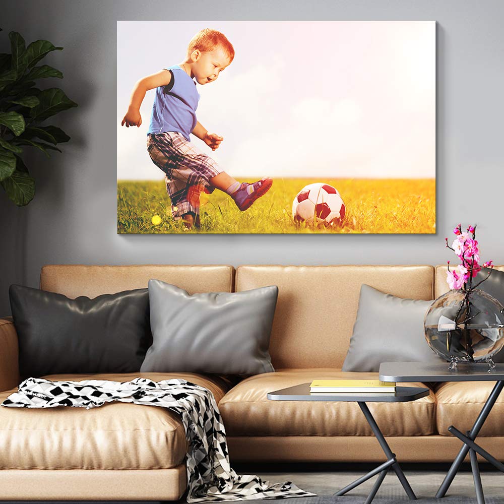 Nwt Custom Canvas Prints With Your Photos For Kids Aging, Personalized Canvas Pictures For Wall To Print Framed 32X48 Inches
