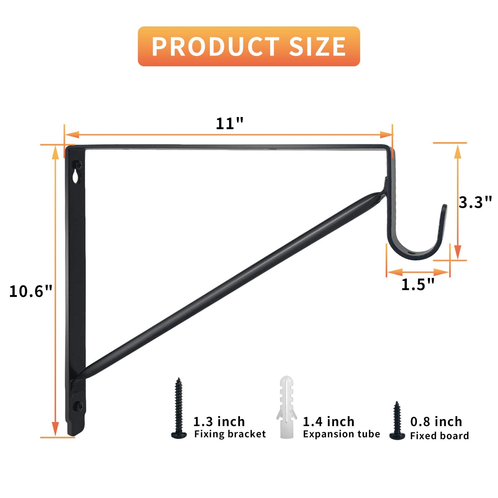 4 Pack Heavy Duty Closet Shelf & Rod Brackets,Closet Rod Bracket,Shelf Brackets Clothes,Closet Shelves Bracket With Rod Shelving