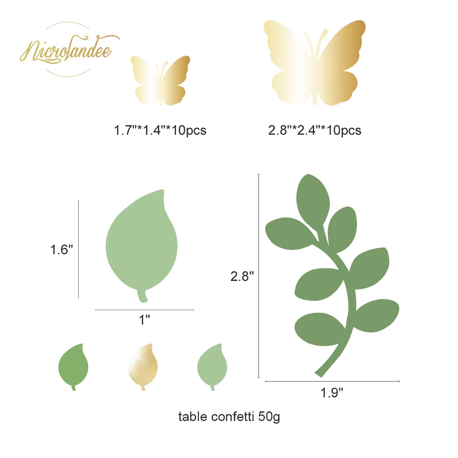 Nicrolandee 12Pcs Green Pink Blooms Tissue Pom Poms Paper Lantern 3D Gold Confetti 50G For Garden Birthday, Fairy Party, Butterf