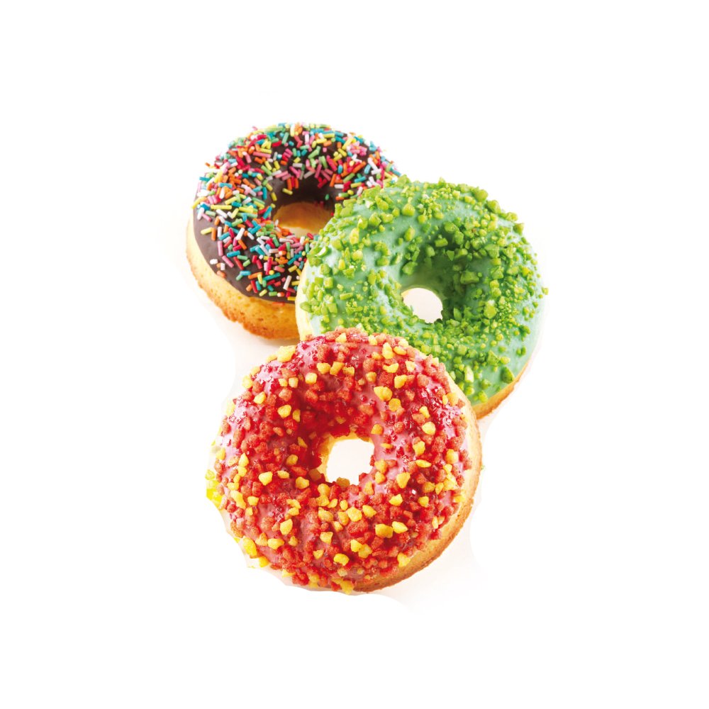 Silikomart SF170 Professional Silicone Mold for Donuts - Terracotta Color