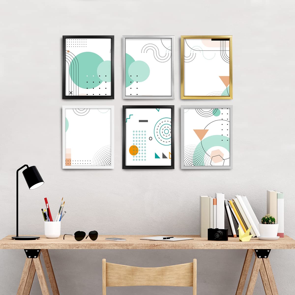 Giverny 4x4 Picture Frames, Gold Photo Frames for Wall or Tabletop Display, Simple Design Glossy Finish Frame Perfect for Home D