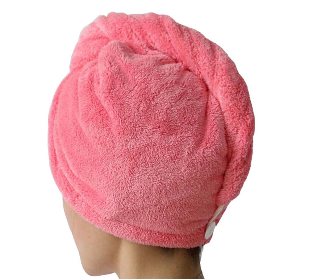 YYXR Microfiber Hair Drying Towel Ultra Absorbent Twist Hair Turban Drying Cap Hair Wrap (yellow)