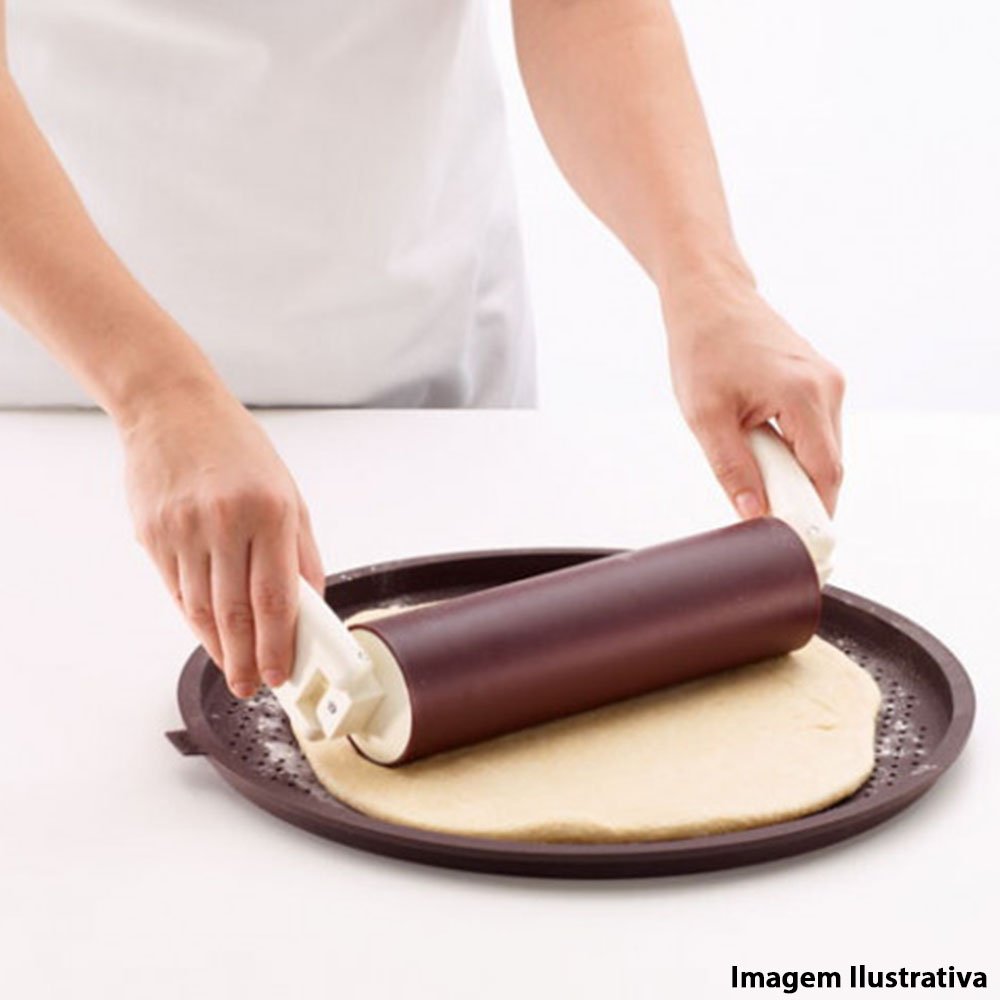 Lekue Perforated Pizza Mat, 14'', Brown