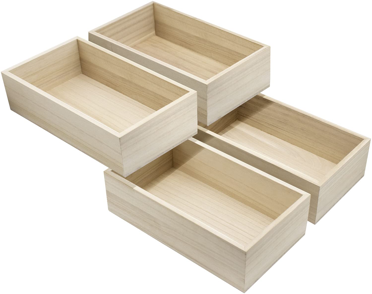 Sorbus Unfinished Wood Crates - Organizer Bins, Wooden Box for Pantry Organizer Storage, Closet, Arts & Crafts, Cabinet Organize