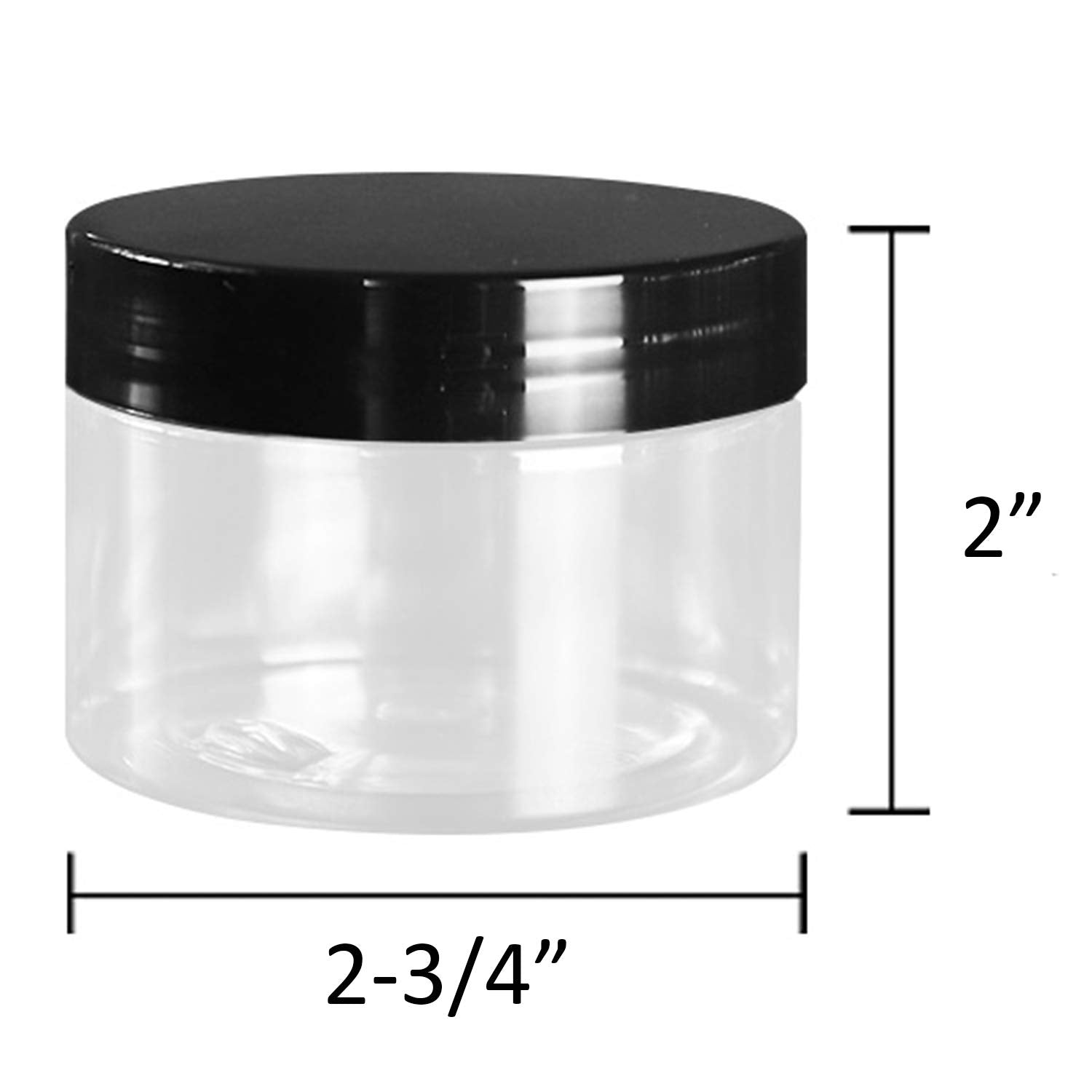Tosnail 30 Pack 4 Oz Clear Plastic Jars With Black Lids Leak-Proof Round Food Safe Storage Containers For Kitchen Use, Beauty Pr