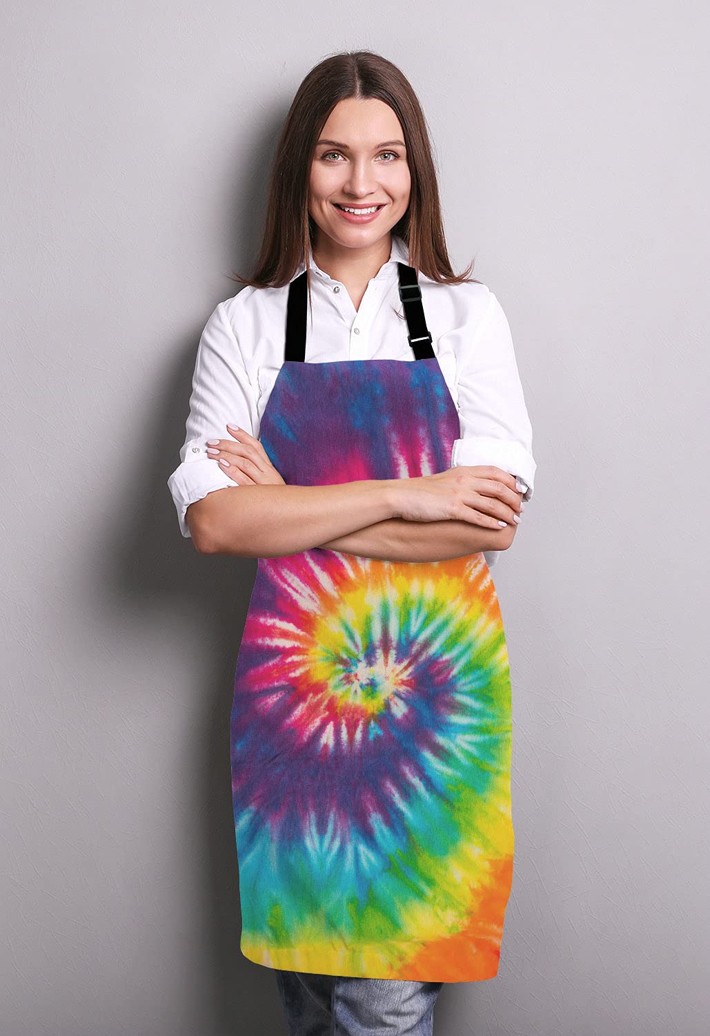 Lefolen Tie Dye Kitchen Cooking Bbq Chef Apron,Funny Apron For Men, Women - Dad Gifts, Gifts For Men - Birthday, Mothers Day Gif