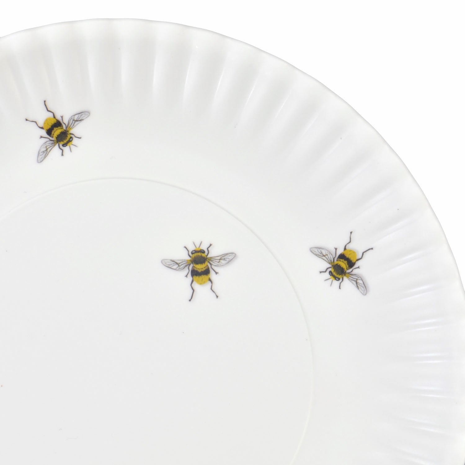 Mary Lake-Thompson Whimsical Bees Melamine Dinner Plates, Set Of 4 White Mz189Pp One Size