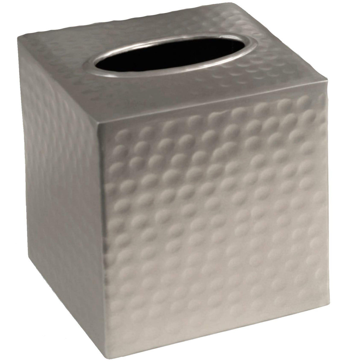 Monarch Abode 19427 Hand Hammered Tissue Box Square Cover Holder & Dispenser Metal Dresser Accessories For Home & Office Bathroo