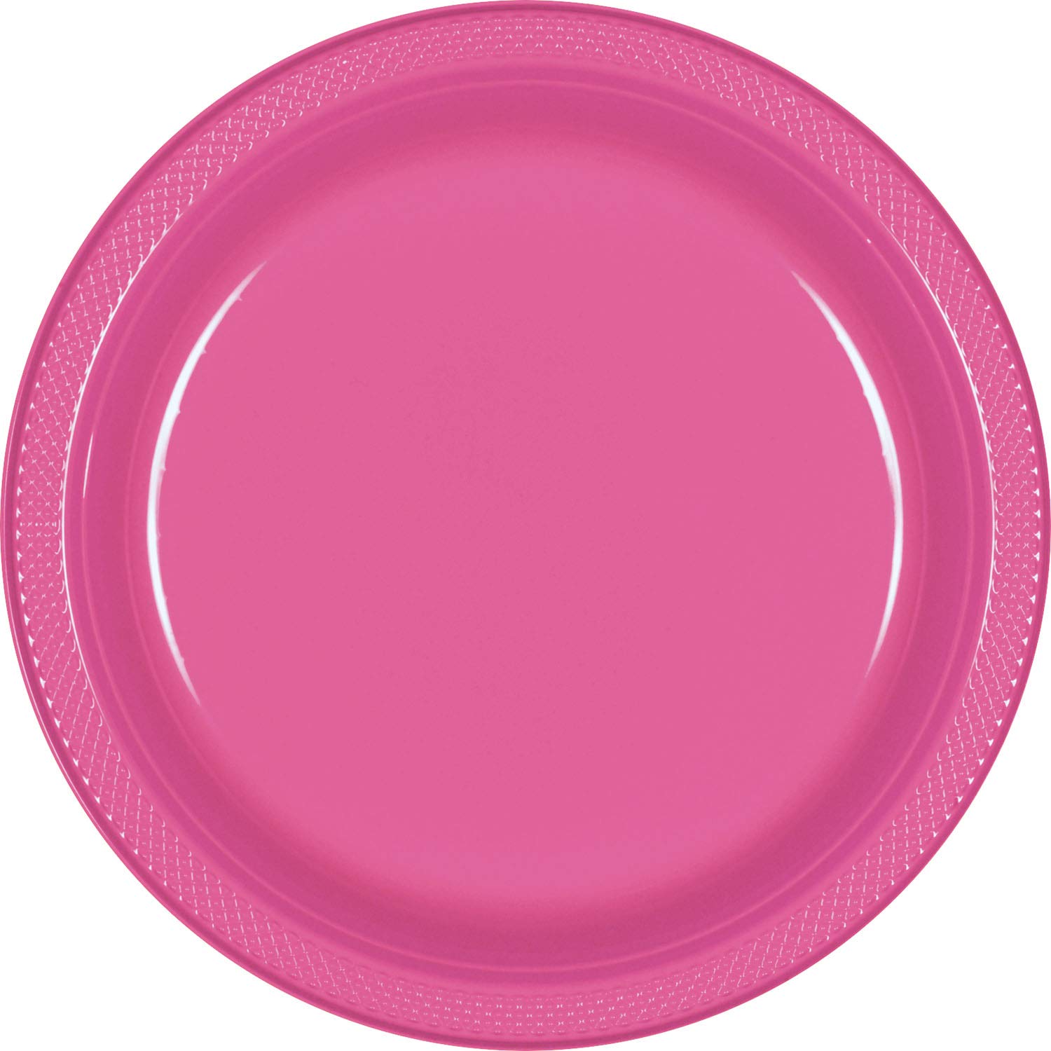 Vibrant Round Bright Pink Plastic Plates - 9'' (10 Packs Of 20) - Premium Quality Design, Ideal For Any Event Or Party
