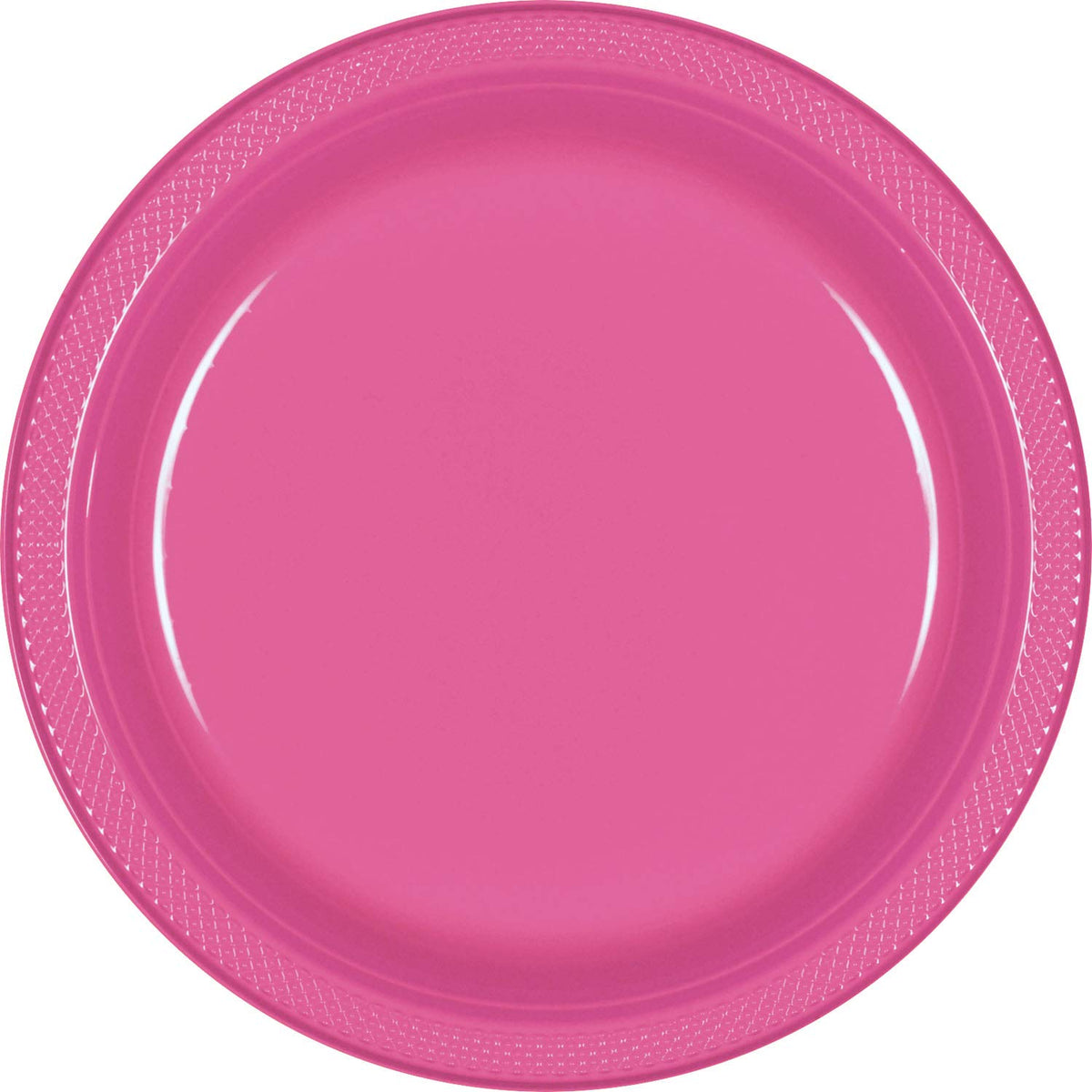 Vibrant Round Bright Pink Plastic Plates - 9'' (10 Packs Of 20) - Premium Quality Design, Ideal For Any Event Or Party