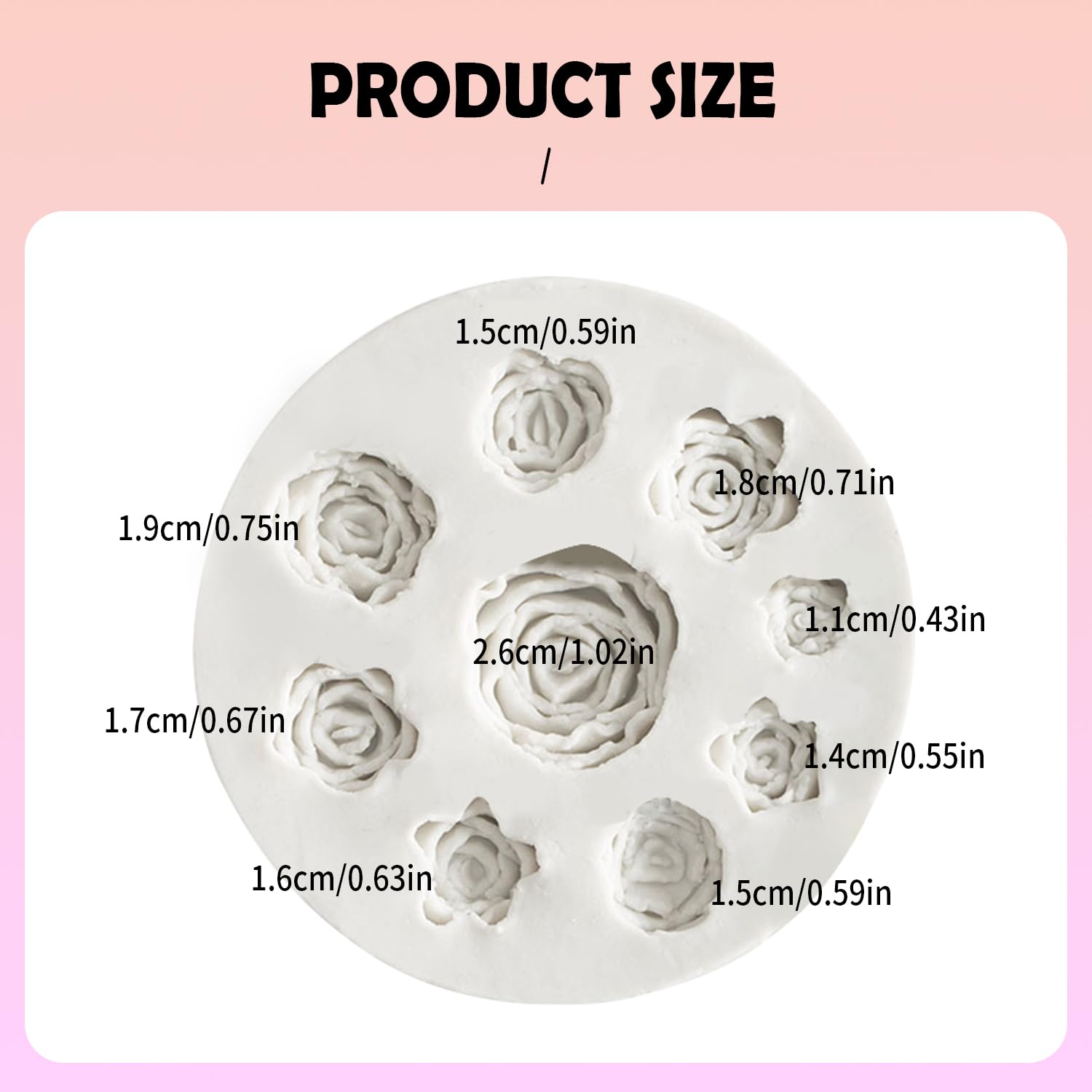 Sk 3D Rose Flower Shape Diy Fondant Chocolate Silicone Mold Sugar Decoration Baking Tools