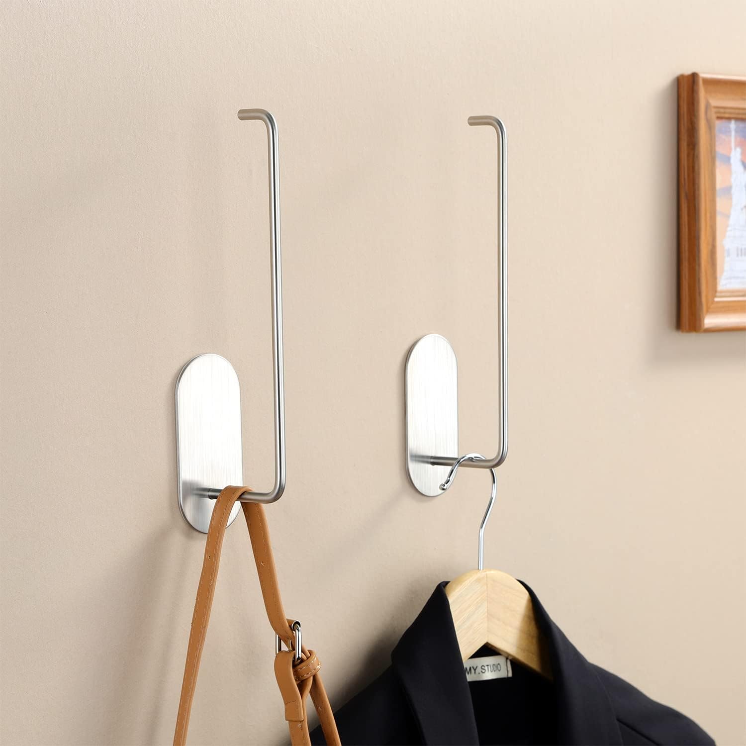 Daoun Hat Rack For Baseball Caps - 2 Pieces Adhesive Hat Organizer Wall Mount, Strong Hat Storage Organizer For Baseball Cap No