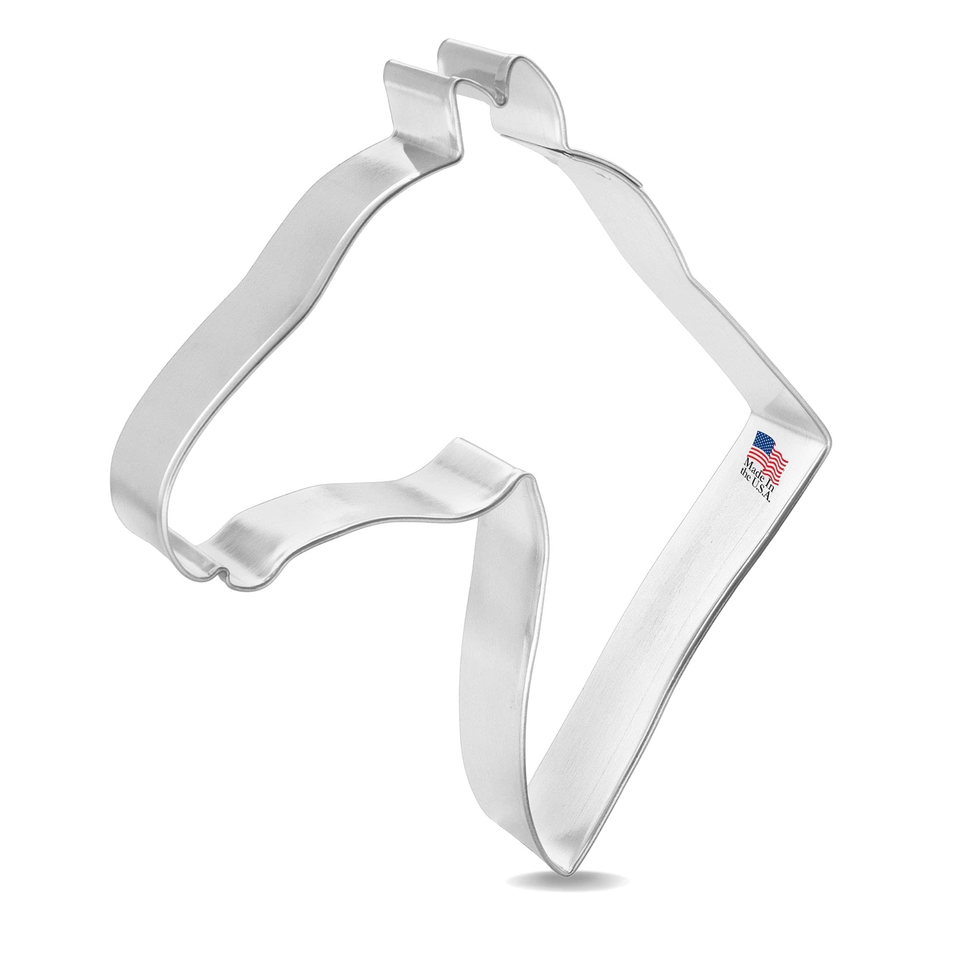 Horse Head Cookie Cutter 3.5 Inch - Made In The Usa - Foose Cookie Cutters Tin Plated Steel Horse Head Cookie Mold