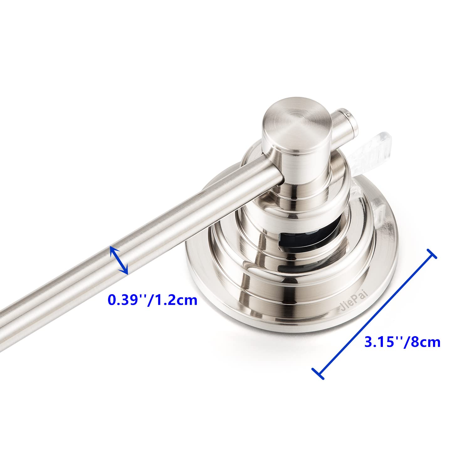 JiePai Suction Cup Towel Bar 16 Inch Removable Vacuum Suction Towel Holder Suction Towel Rack Brushed Nickel