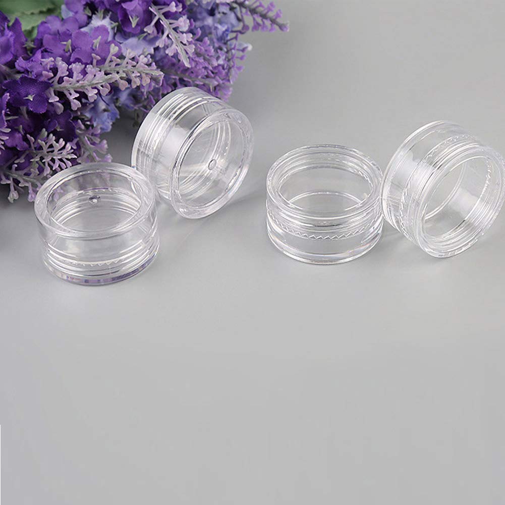 Medsuo 20Pcs 5Ml Clear Sample Pots Empty Small Travel Containers Leak Proof Refillable Cosmetic Jars Makeup Sample Containers Wi