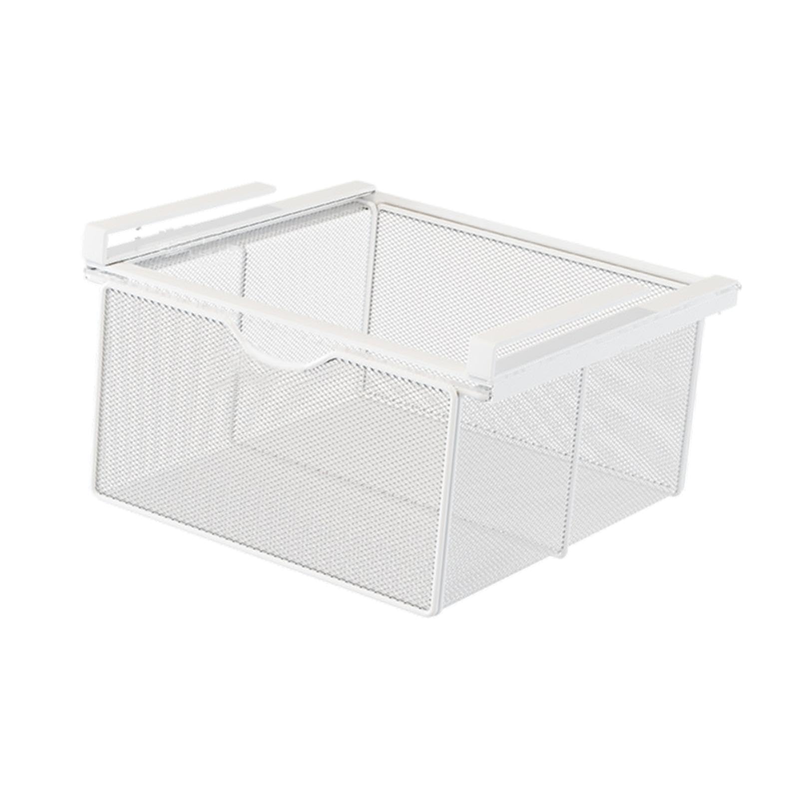 Myaddiction Under Shelf Wire Basket Hanging Pullout Drawer Basket For Office Home Closet White Xl