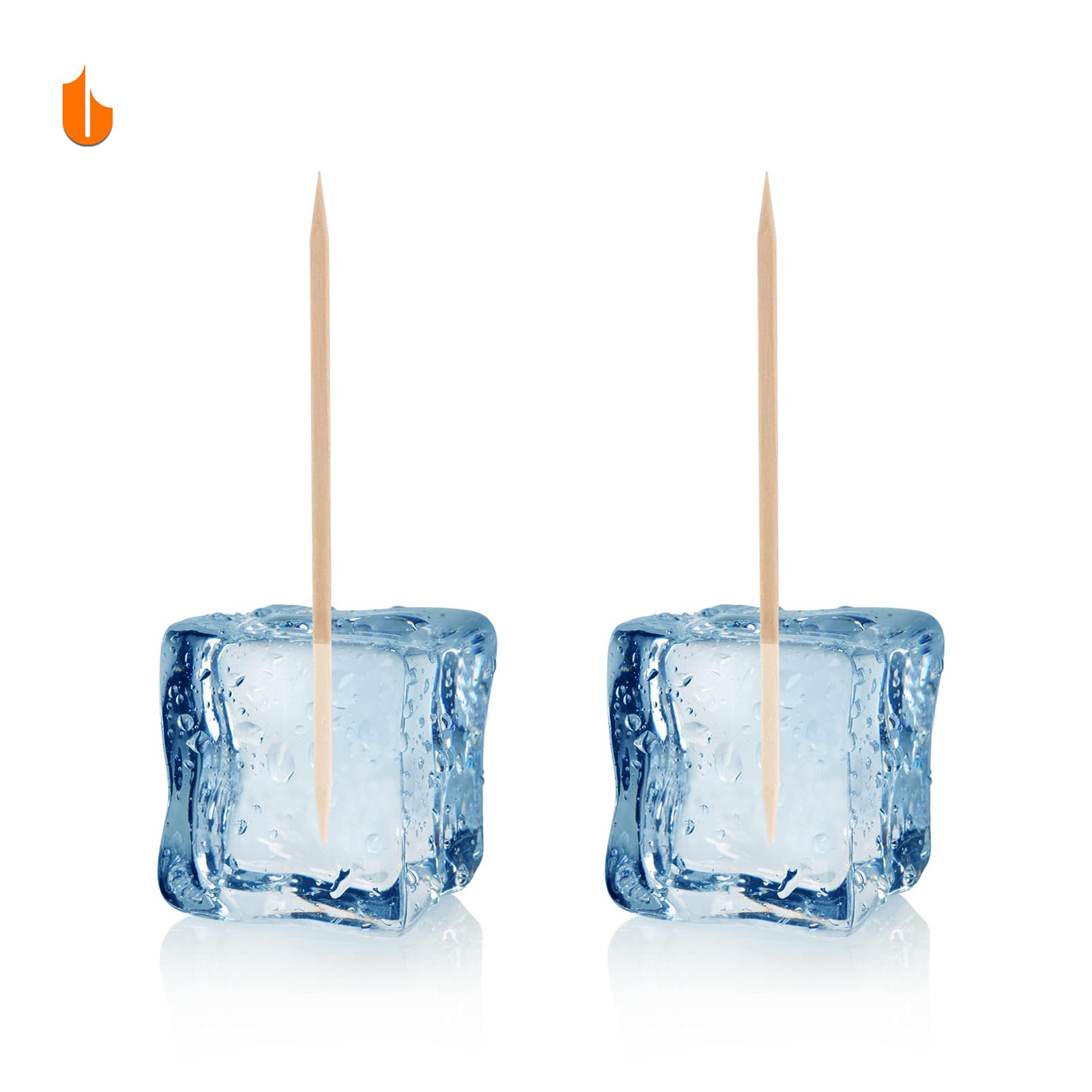 Urbanstrive Sturdy Safe Toothpick Holder With 800 Natural Wood Toothpicks For Teeth Cleaning, Unique Home Design Decoration, 2 P