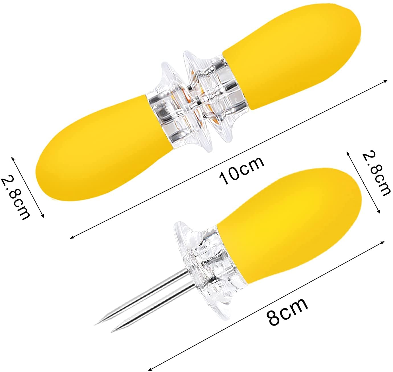 Corn Holders, Augsun 10Pcs/5 Pairs Corn Cob Holders Stainless Steel Corn On The Cob Holders Bbq Fork Skewers For Home Cooking Pa
