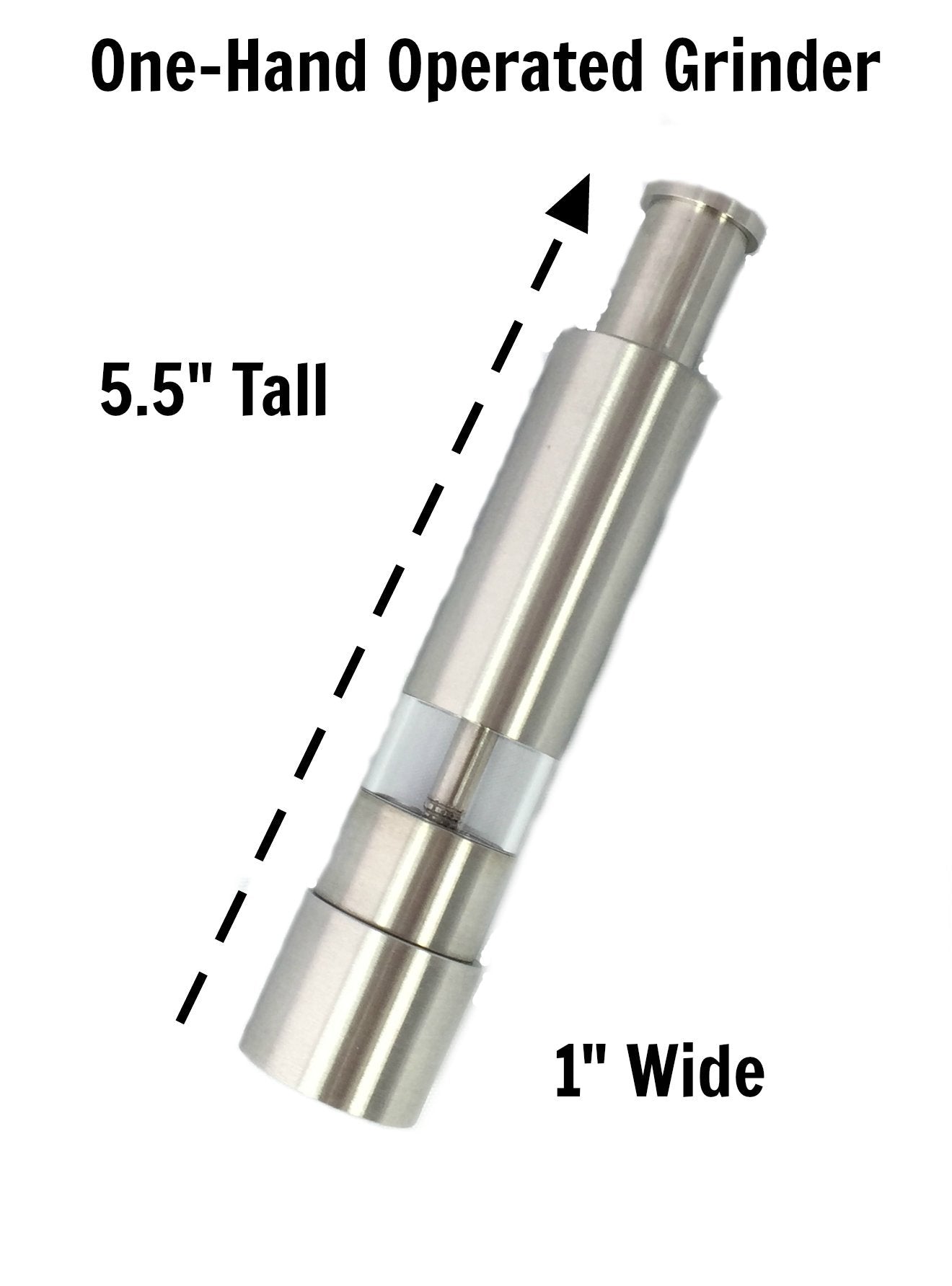 Grind Gourmet Original Pump & Grind Cooking Gadgets, Salt And Pepper Grinder Set Or Singles, Buy 1, Buy 2 Or More, Solid Stainle
